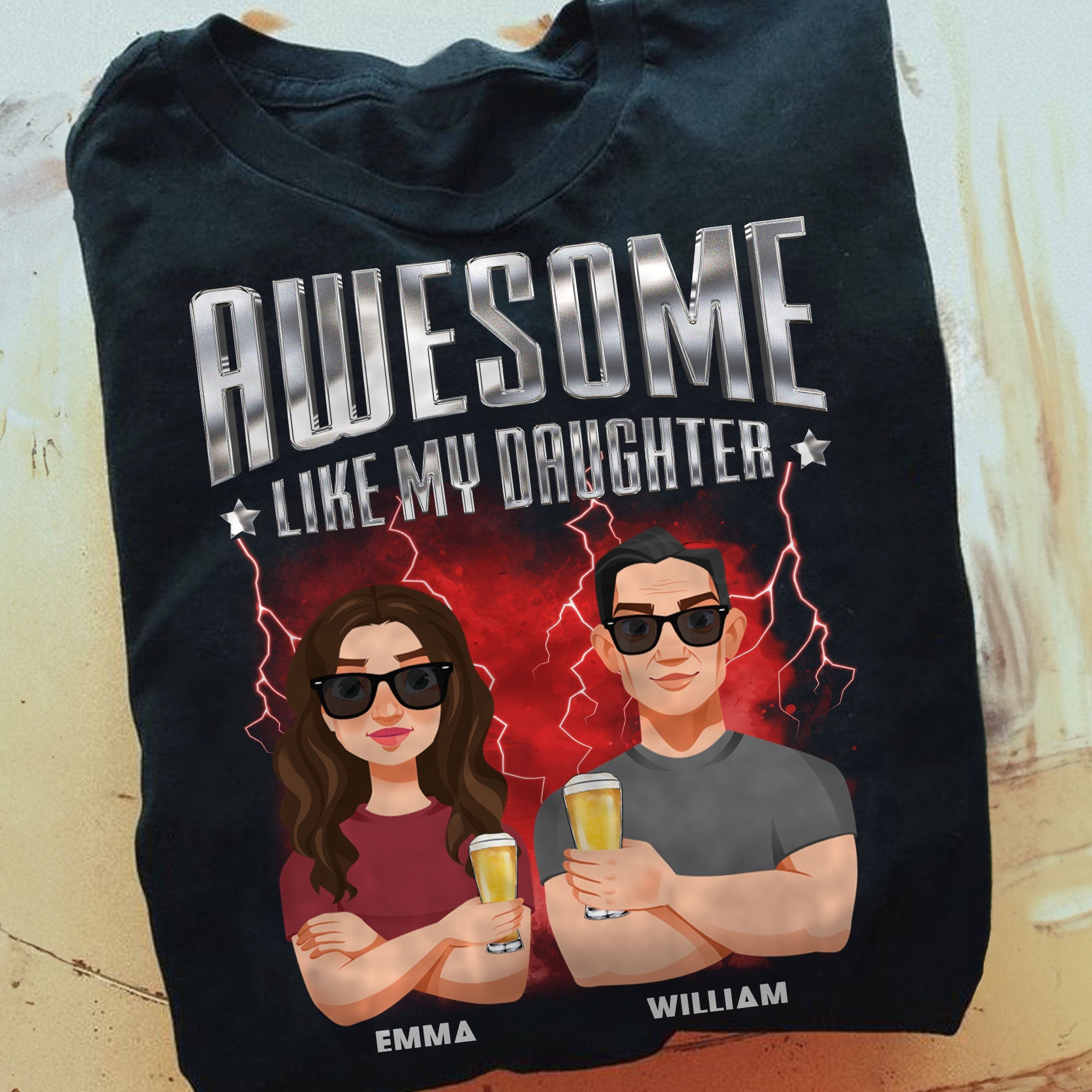 Awesome Like My Daughter Bootleg - Trendy Rap Style - Personalized Shirt