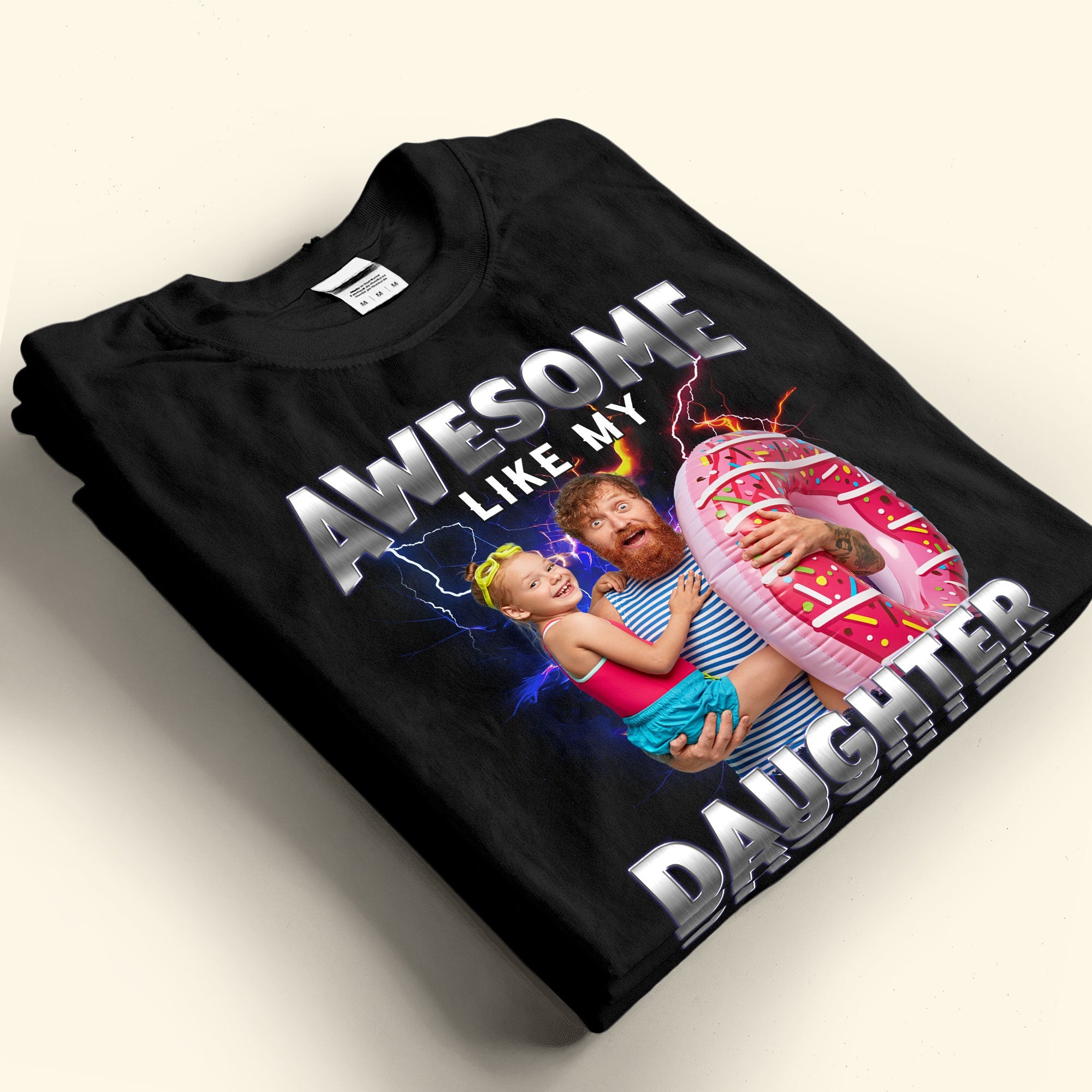 Awesome Like My Daughter Bootleg Style- Personalized Photo Shirt