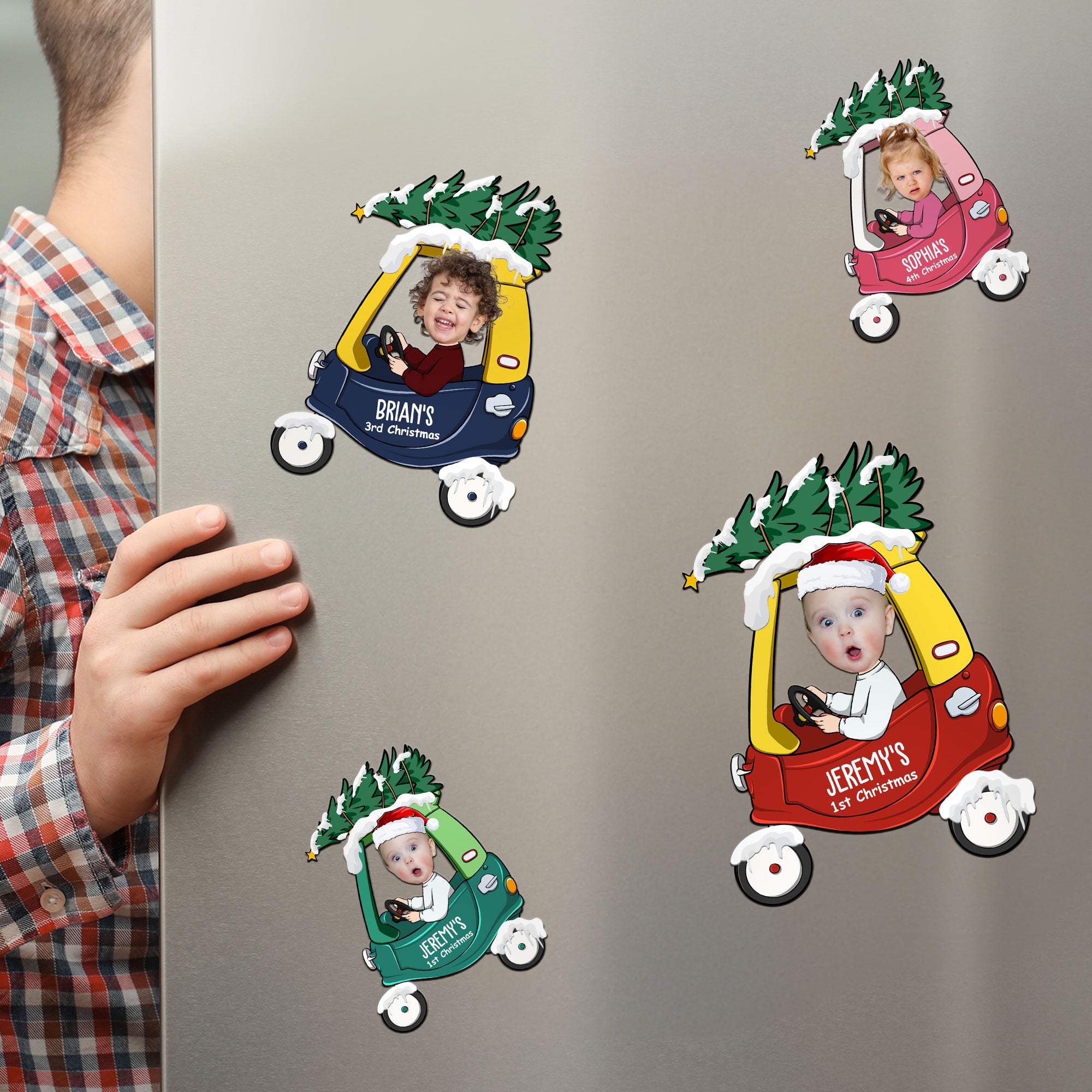 Baby's First Christmas - Personalized Photo Magnet