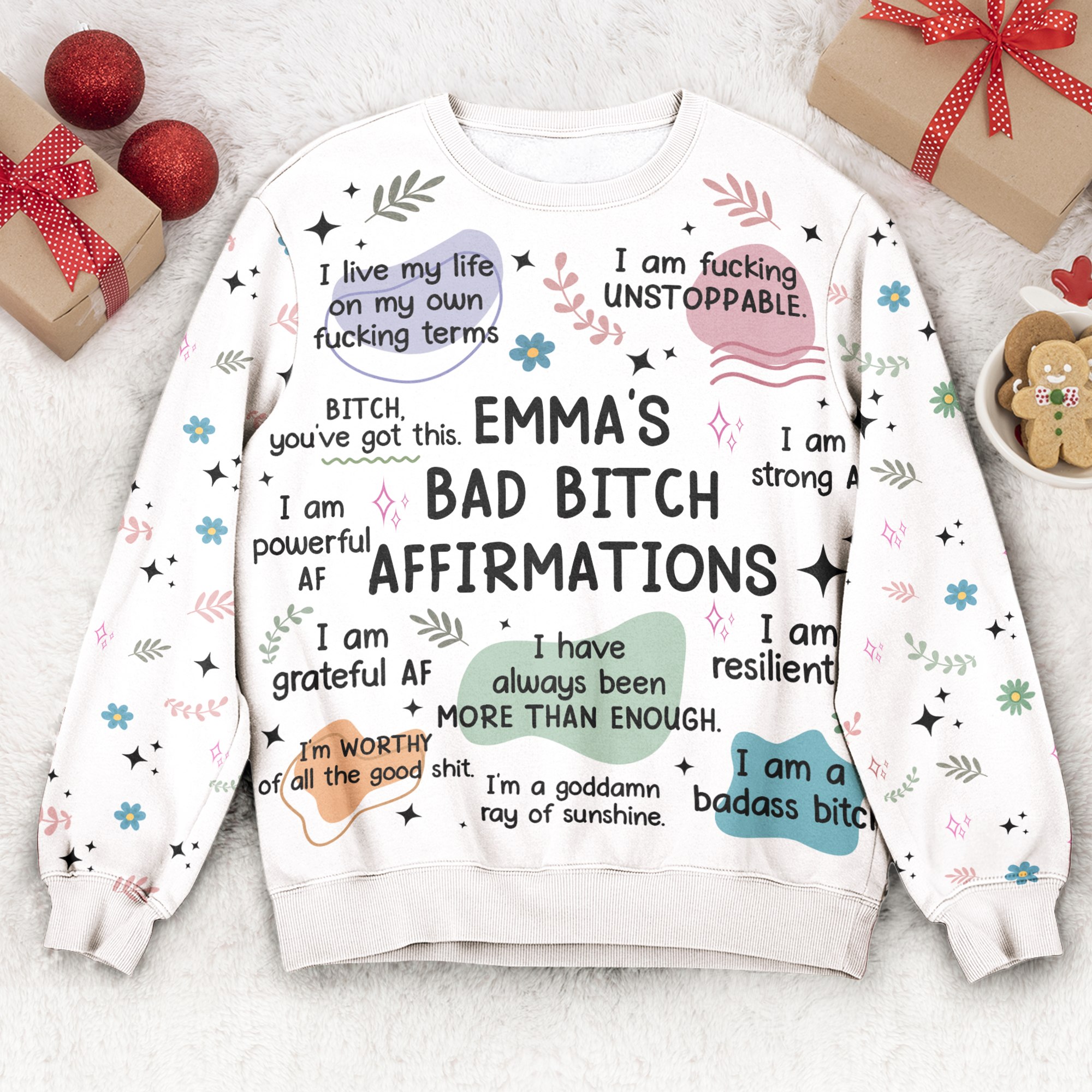 Bad B*tch Affirmations - Personalized 3D Printed Sweatshirt