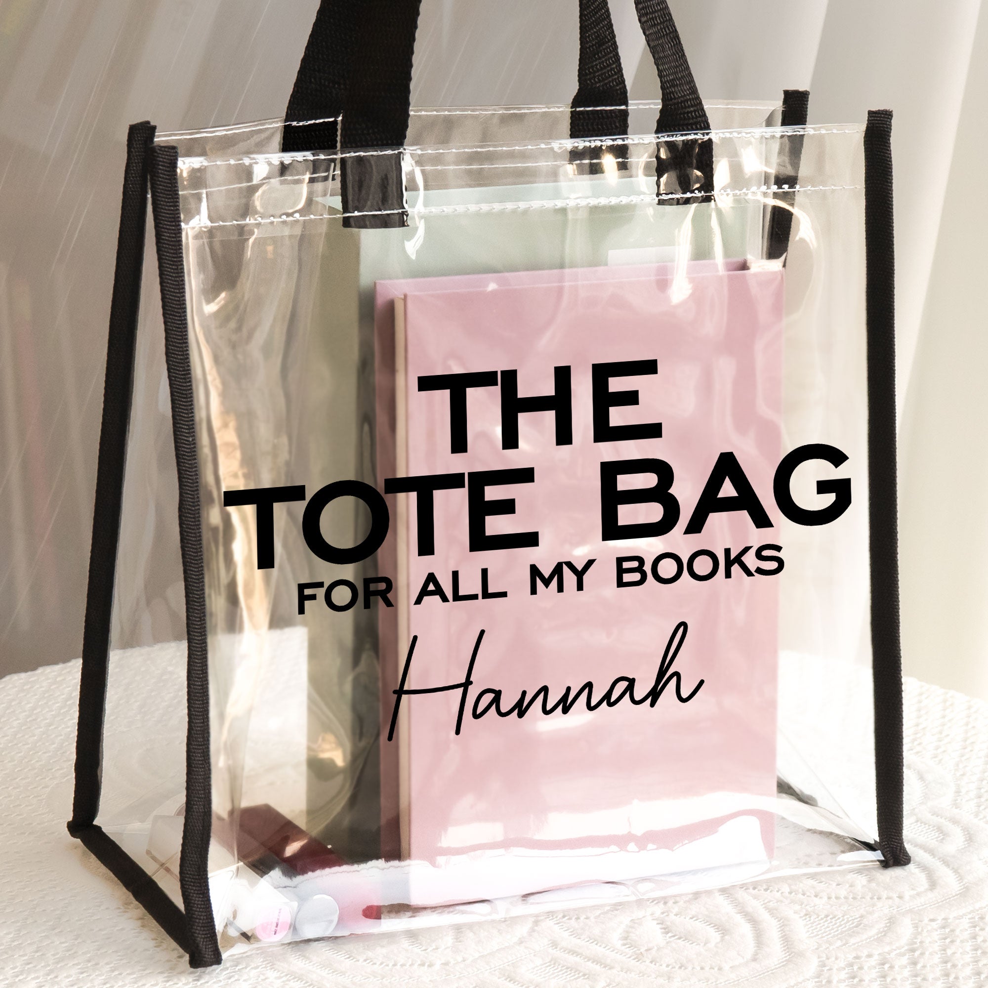 Bag For All My Books - Custom Clear Tote Bag