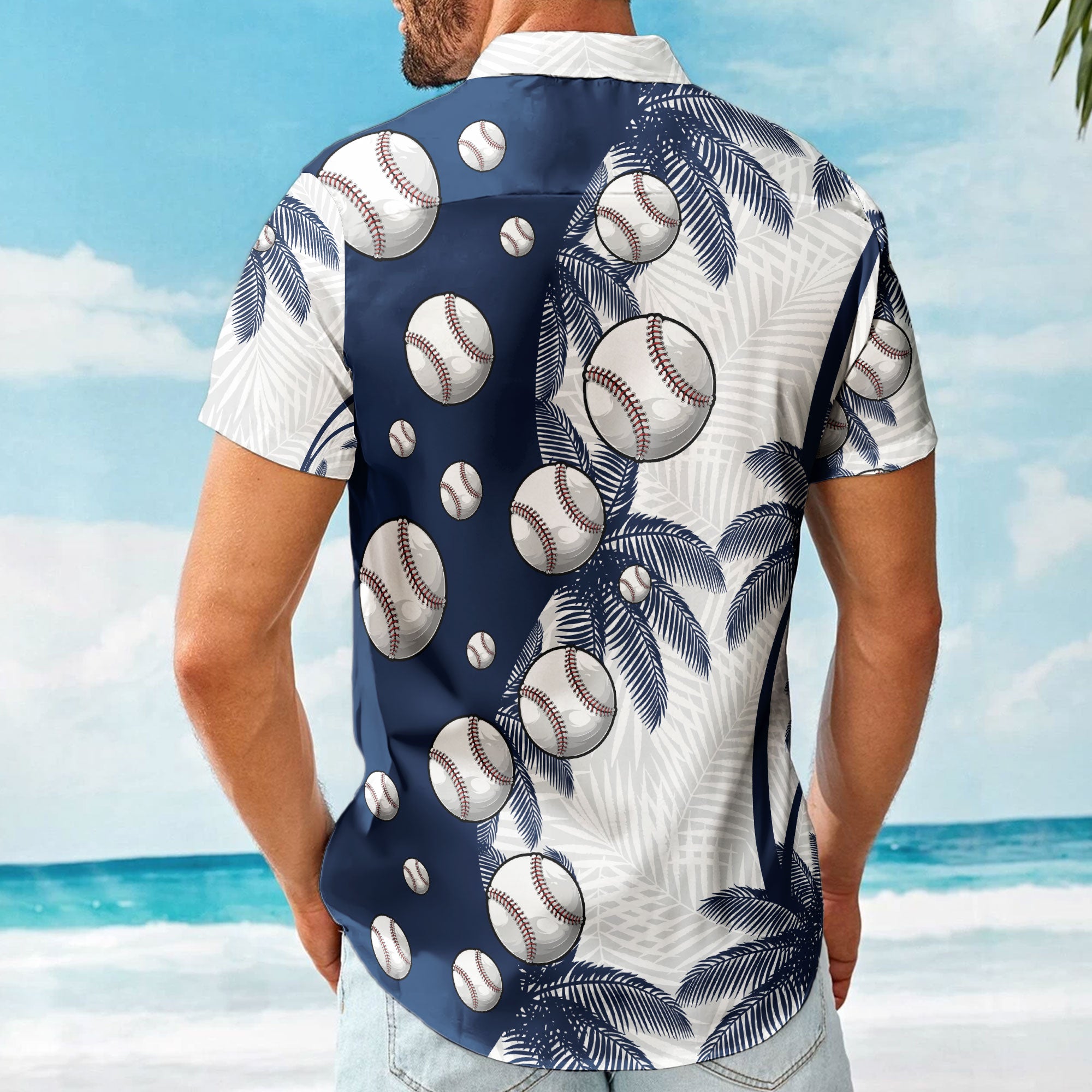 Baseball Lovers Custom Name And Number - Personalized Hawaiian Shirt