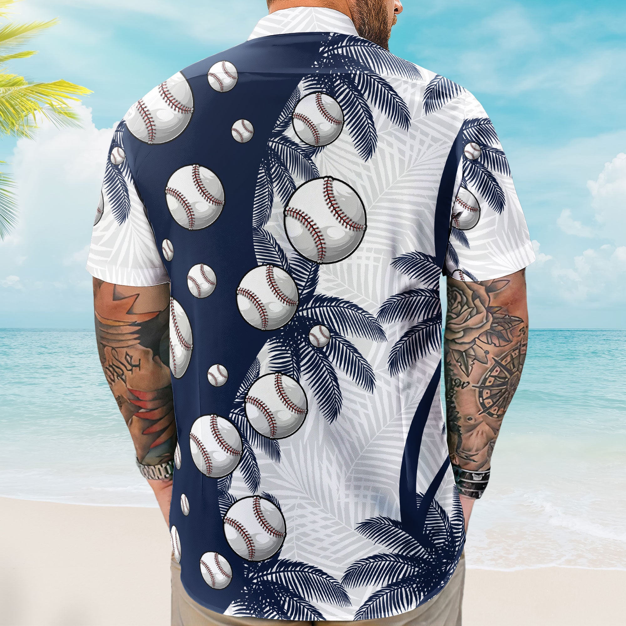 Baseball Lovers Custom Name And Number - Personalized Hawaiian Shirt