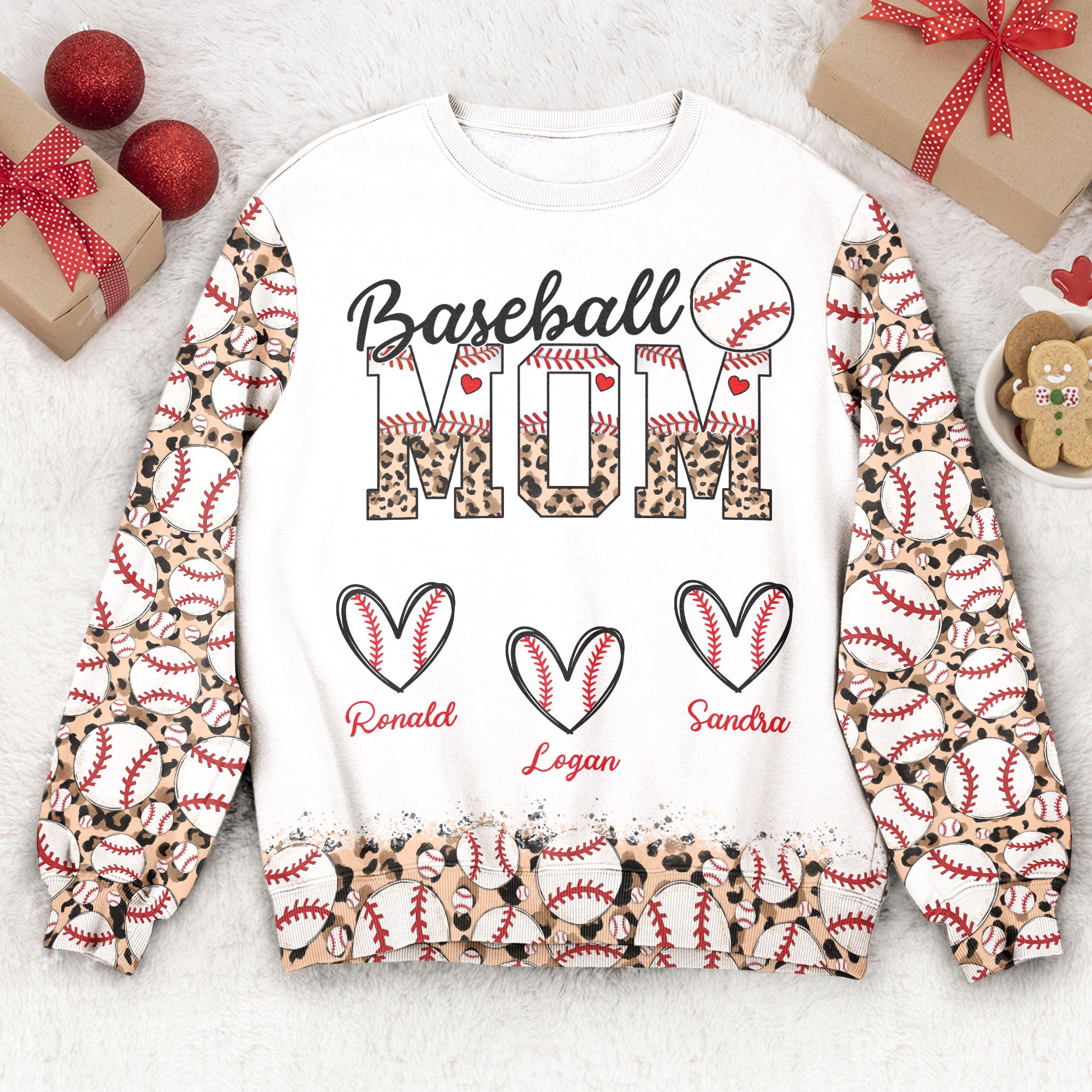 Baseball Mom - Personalized 3D Printed Sweatshirt