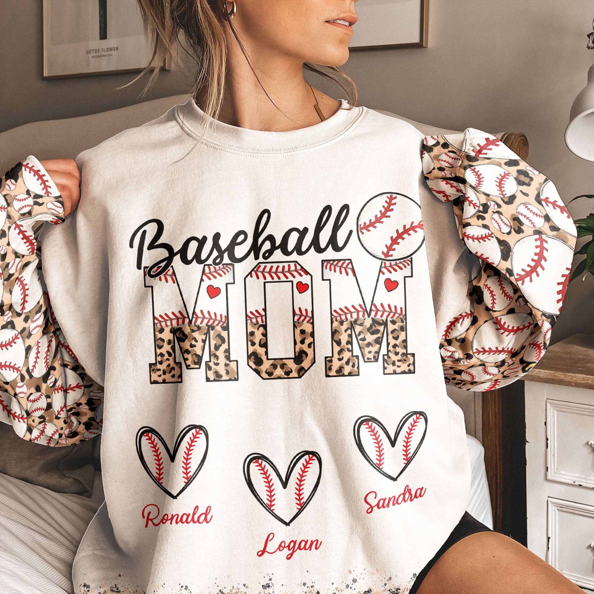 Baseball Mom - Personalized 3D Printed Sweatshirt