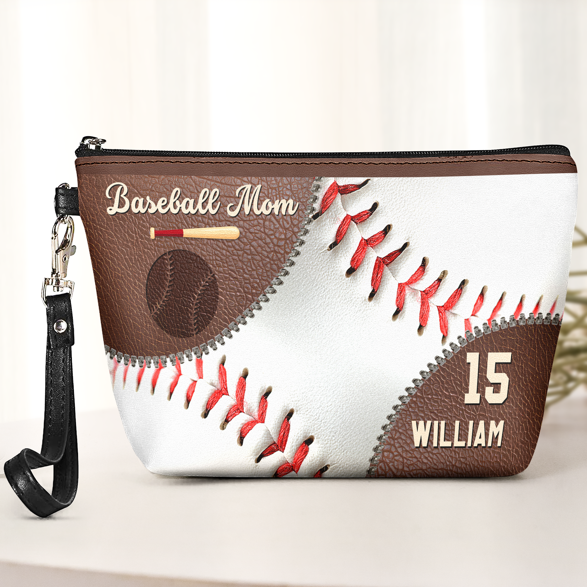 Baseball Mom - Personalized Cosmetic Bag