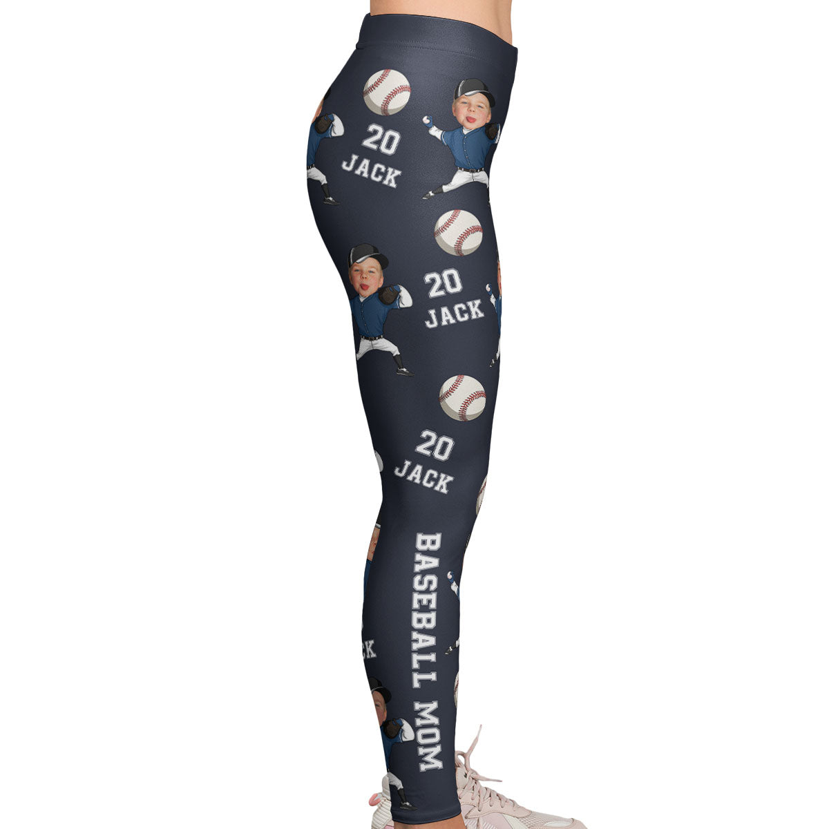 Baseball Mom - Personalized Photo Leggings