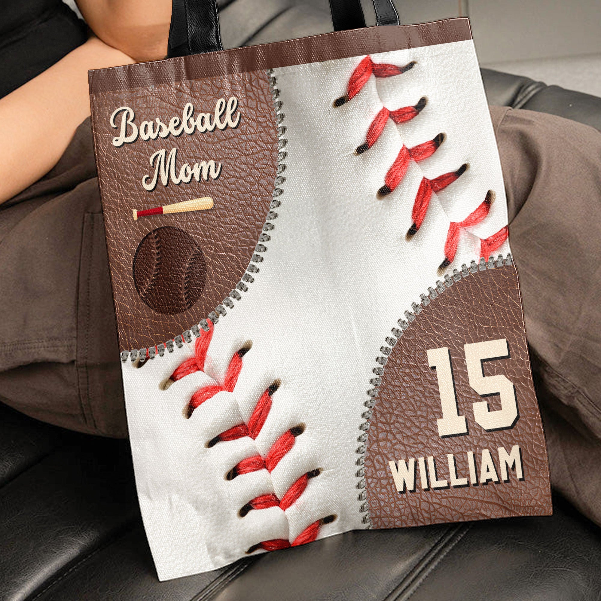 Baseball Mom - Personalized Tote Bag