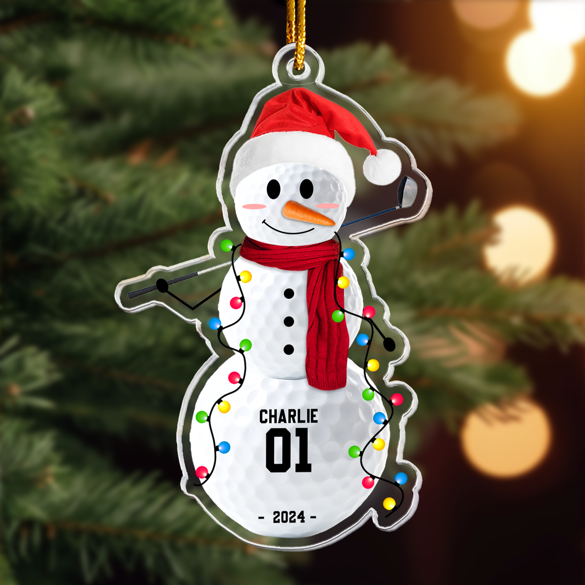 Baseball Snowman - Gifts For Players, Team, Boys - Personalized Acrylic Ornament