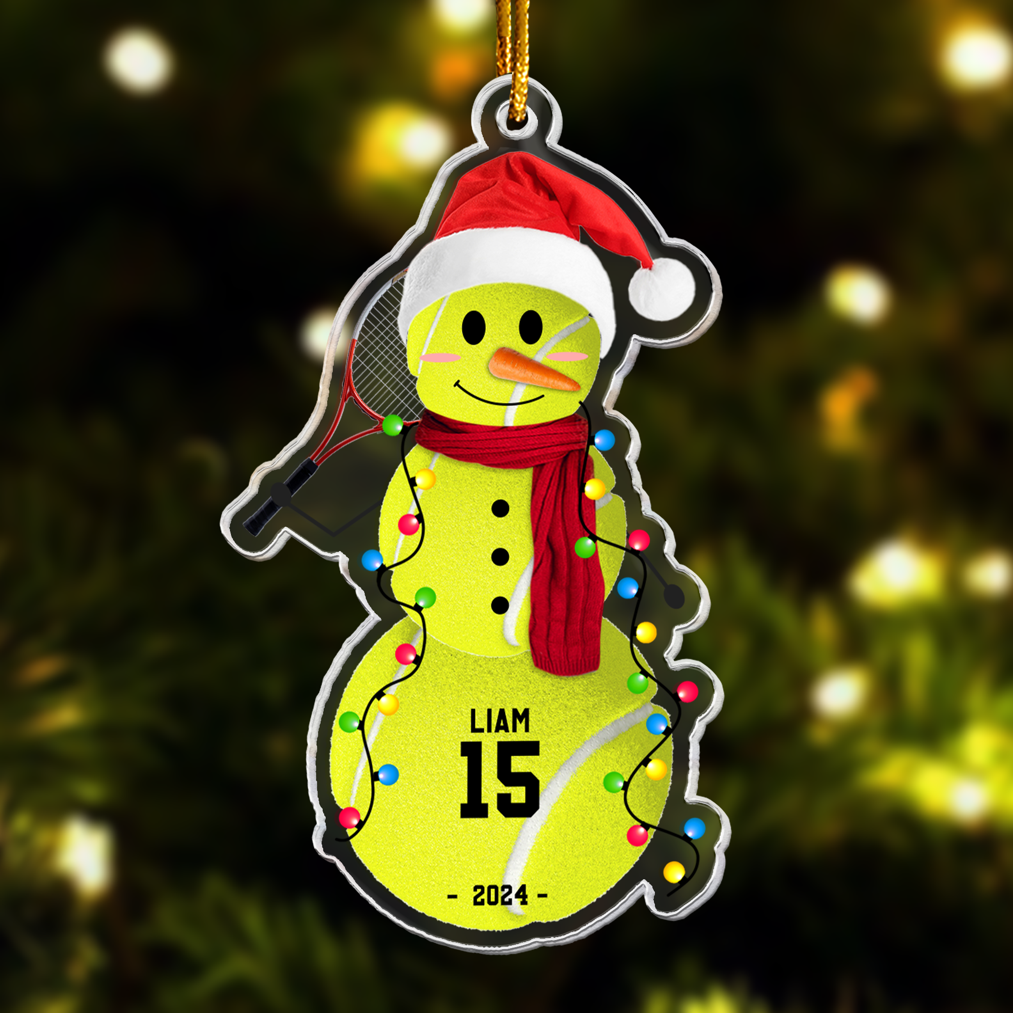 Baseball Snowman - Gifts For Players, Team, Boys - Personalized Acrylic Ornament