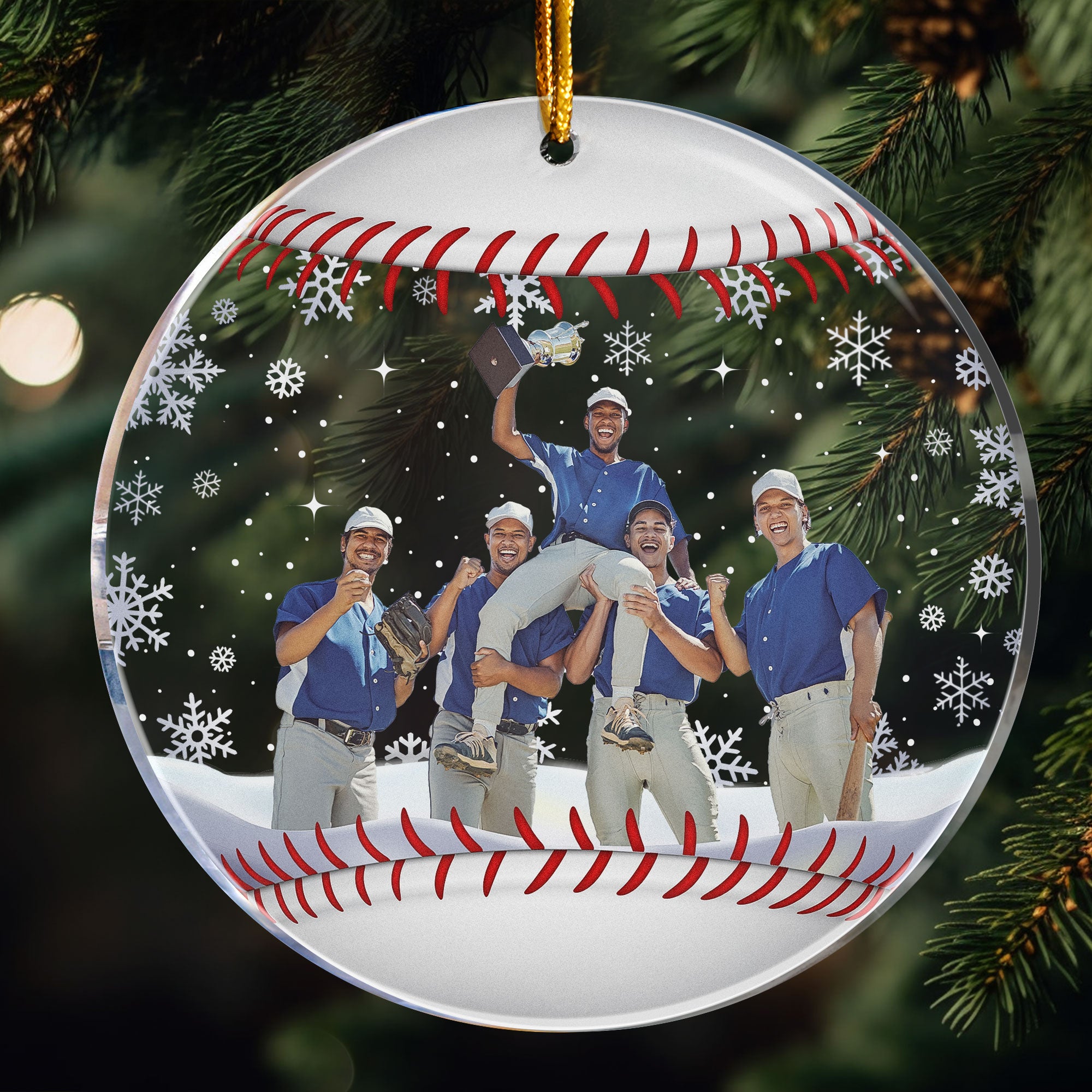 Baseball Team Christmas Ornament Gift For Baseball Lovers - Personalized Acrylic Photo Ornament