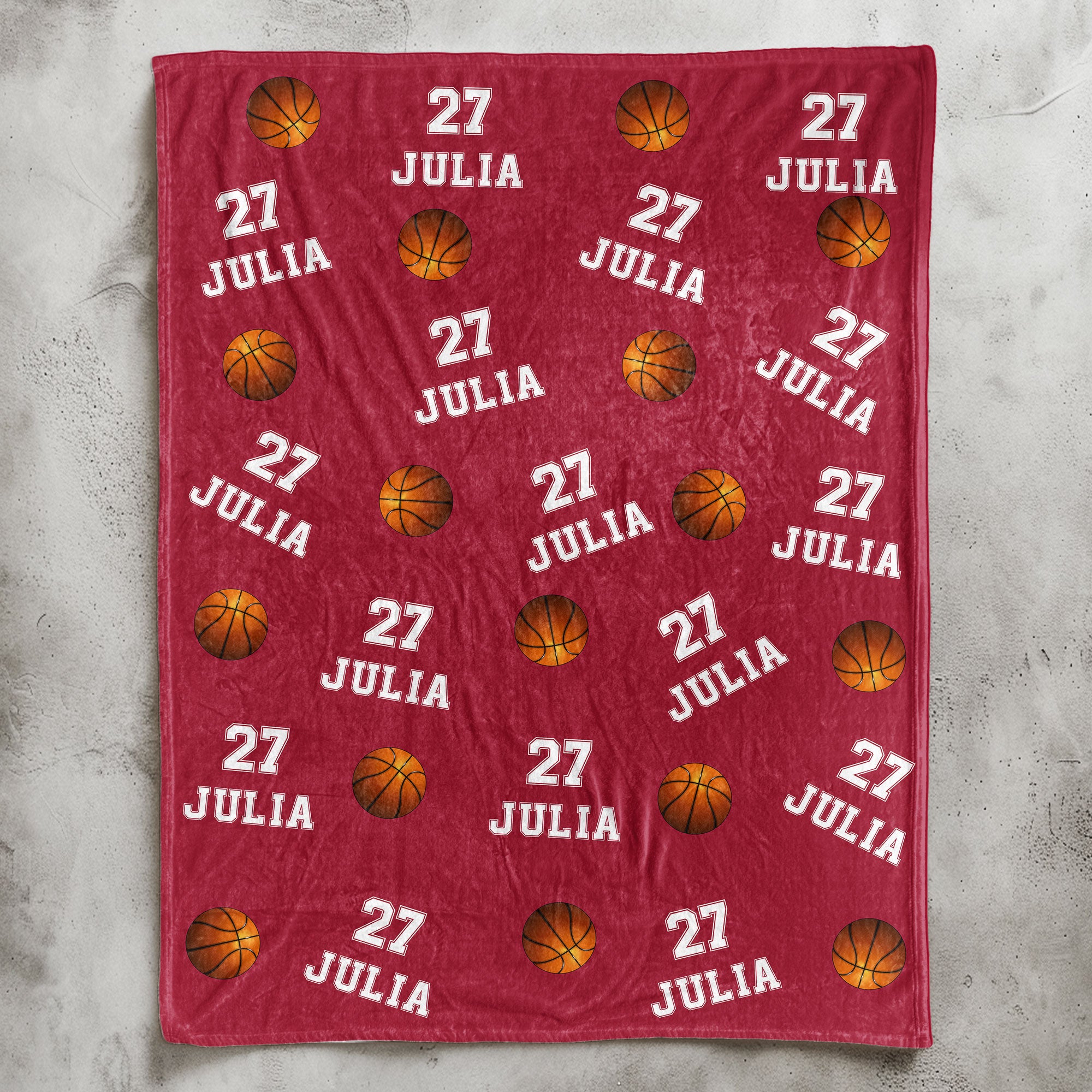 Basketball Custom Name, Number - Personalized Blanket