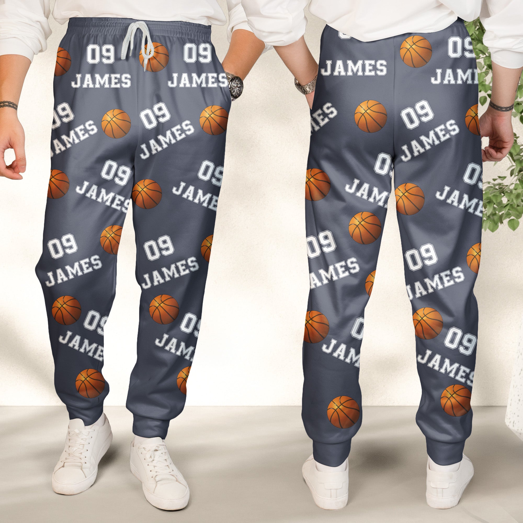 Basketball Custom Name, Number - Personalized Sweatpants