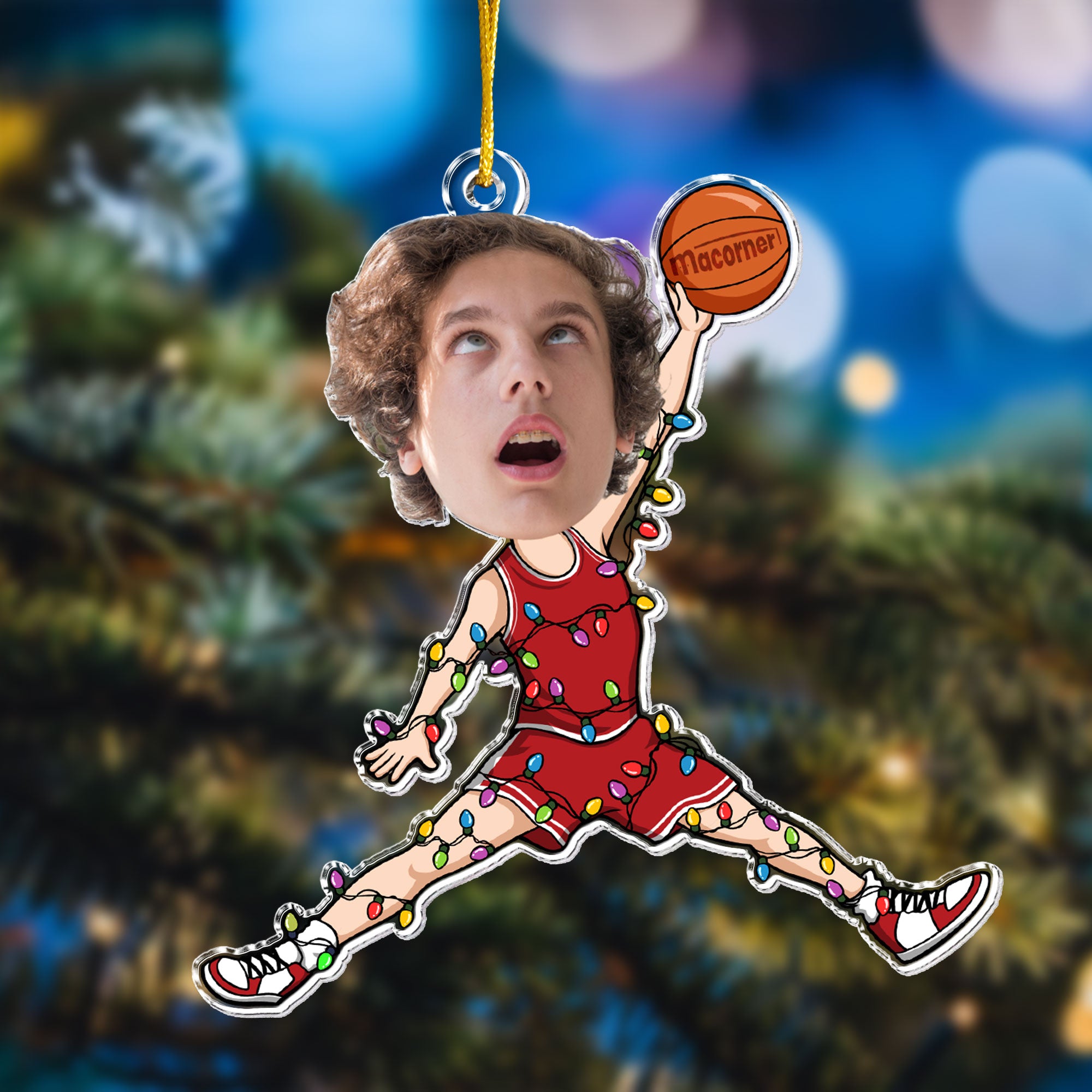 Basketball Players - Personalized Acrylic Photo Ornament