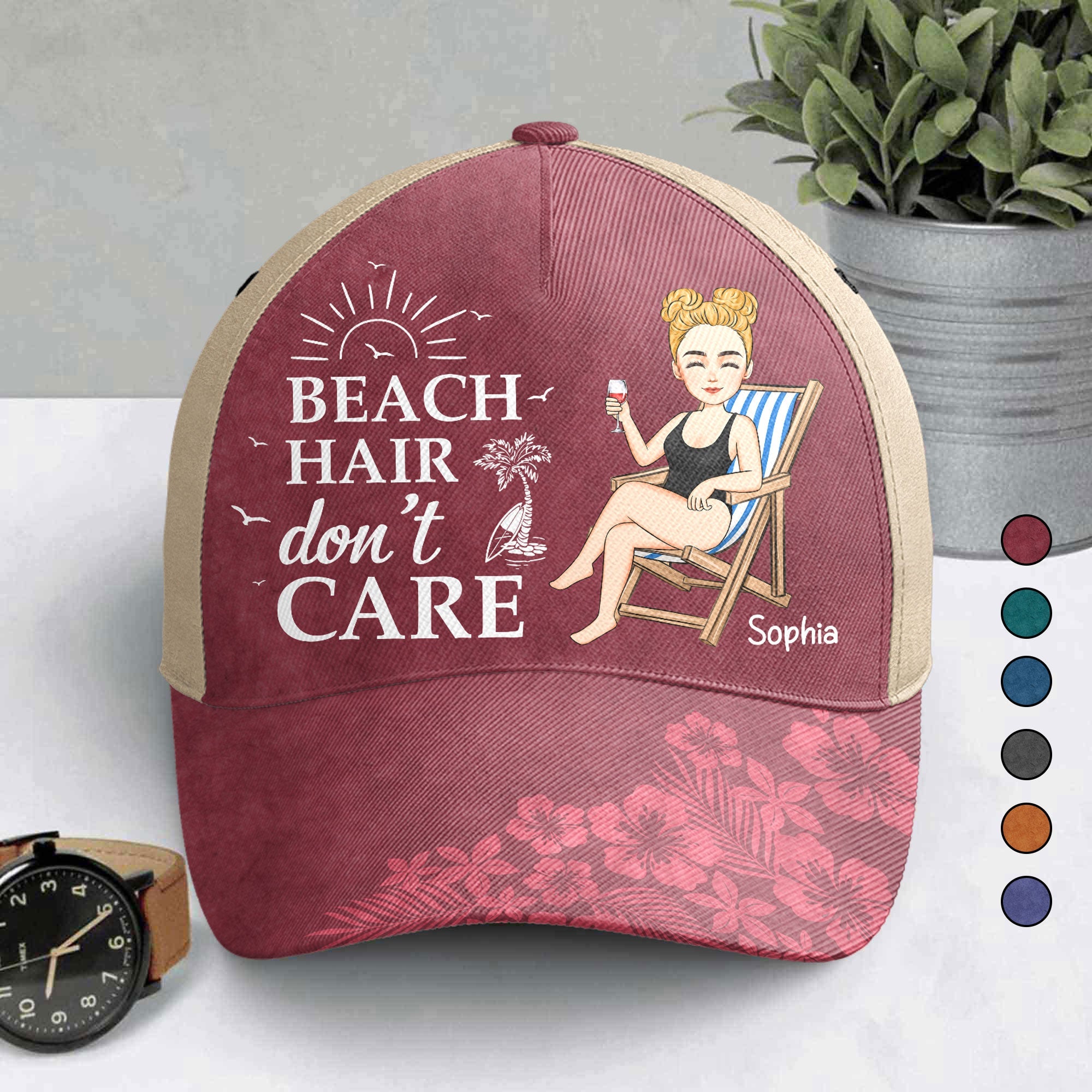 Beach Hair Don't Care - Personalized Classic Cap