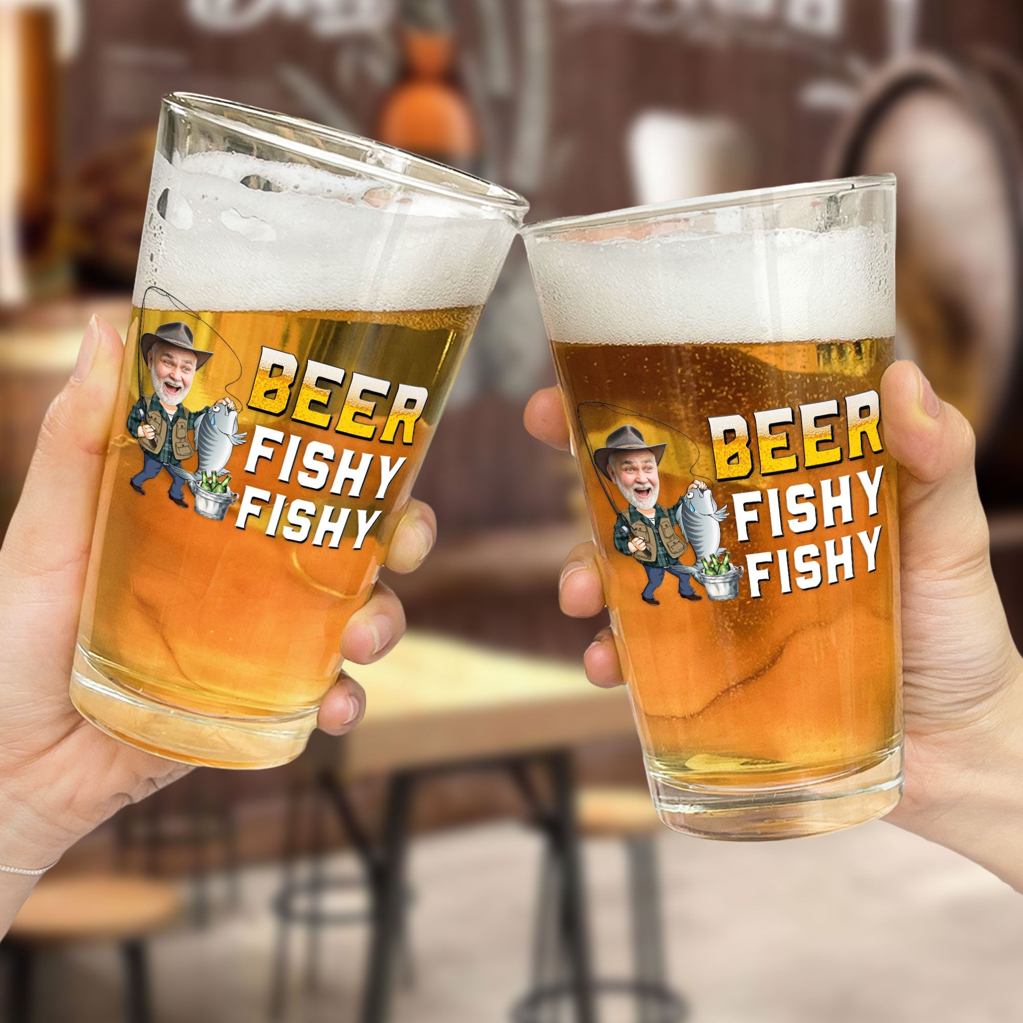 Beer Fishy Fishy - Personalized Beer Glass