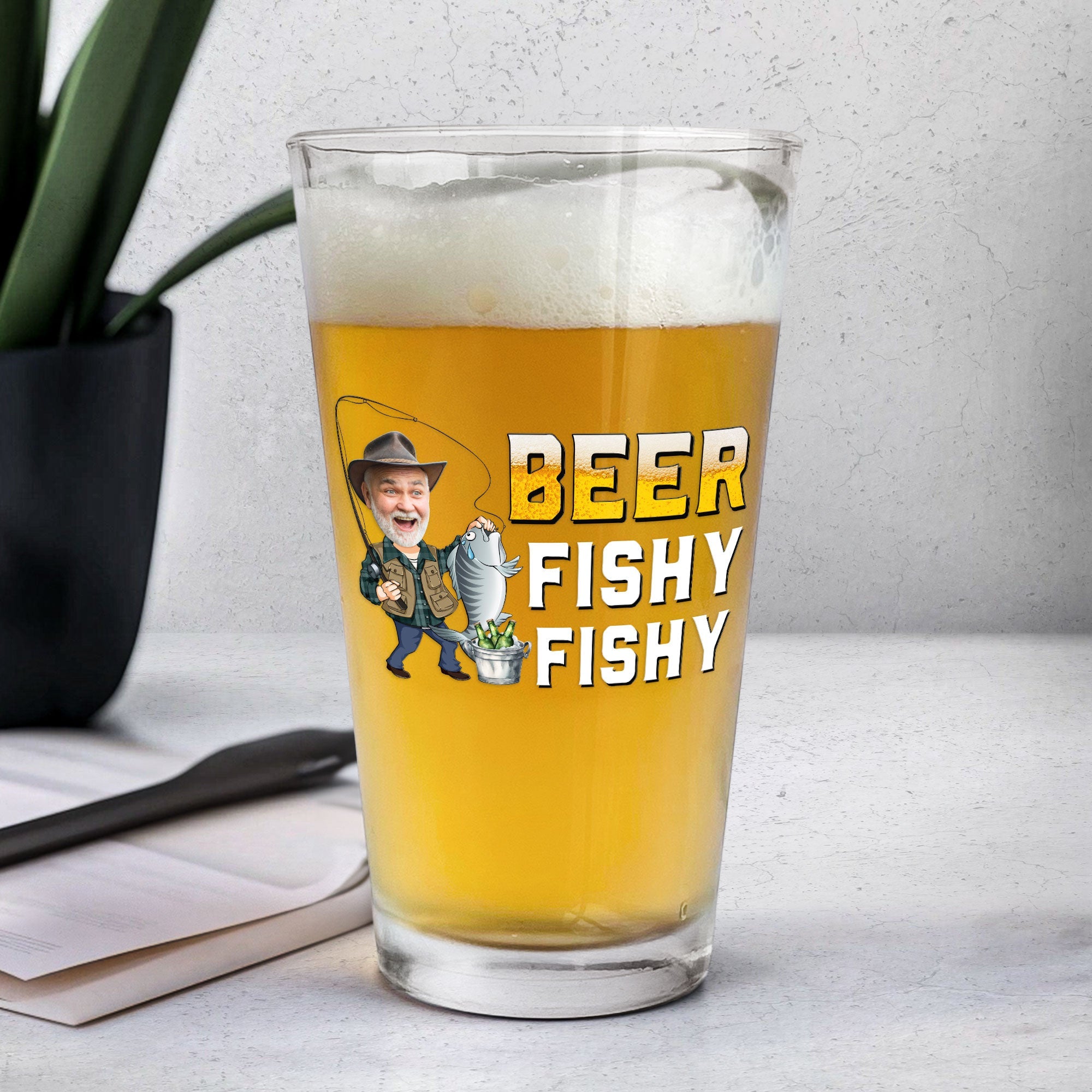 Beer Fishy Fishy - Personalized Beer Glass