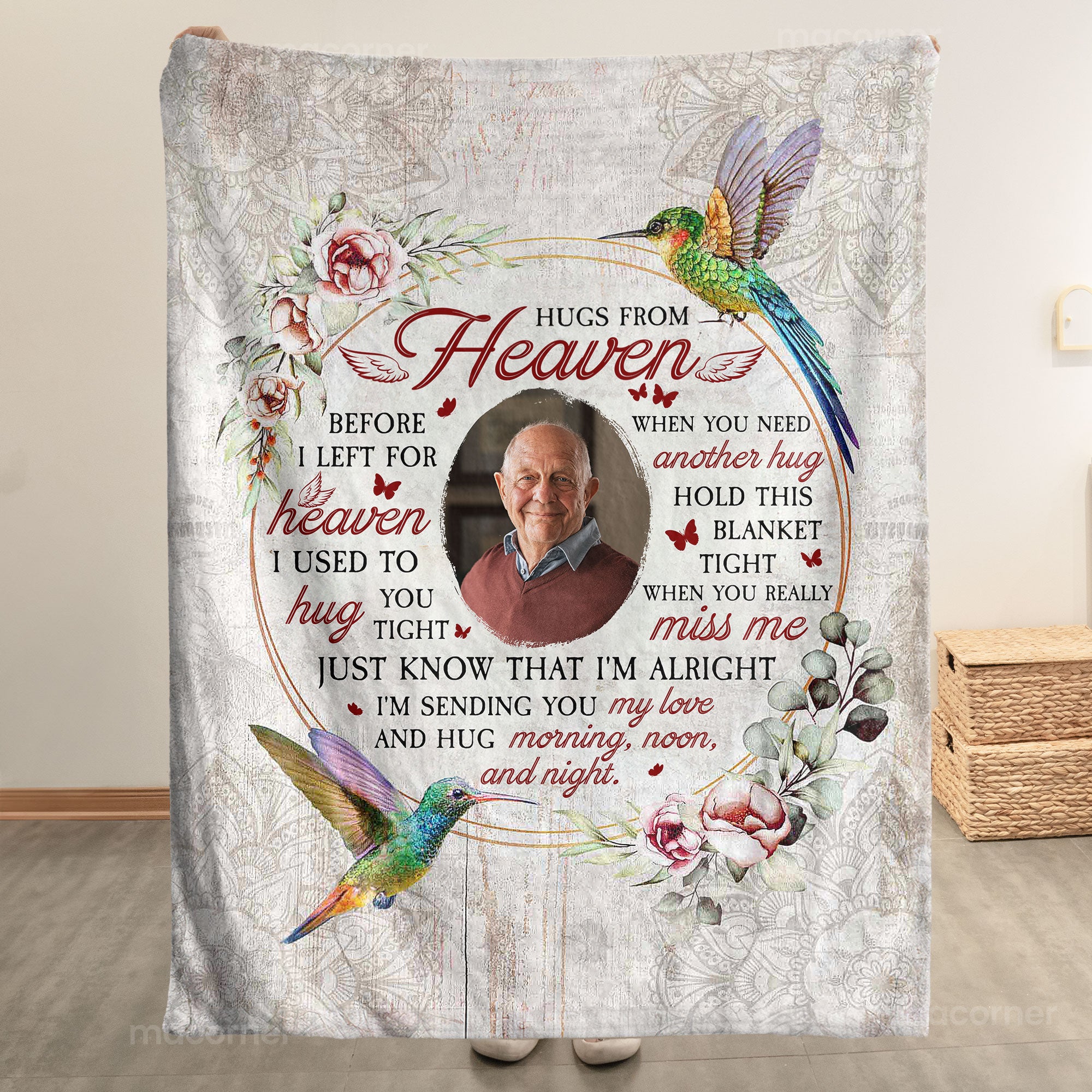 Before I Left For Heaven - Memorial Gift - Personalized Photo Blanket