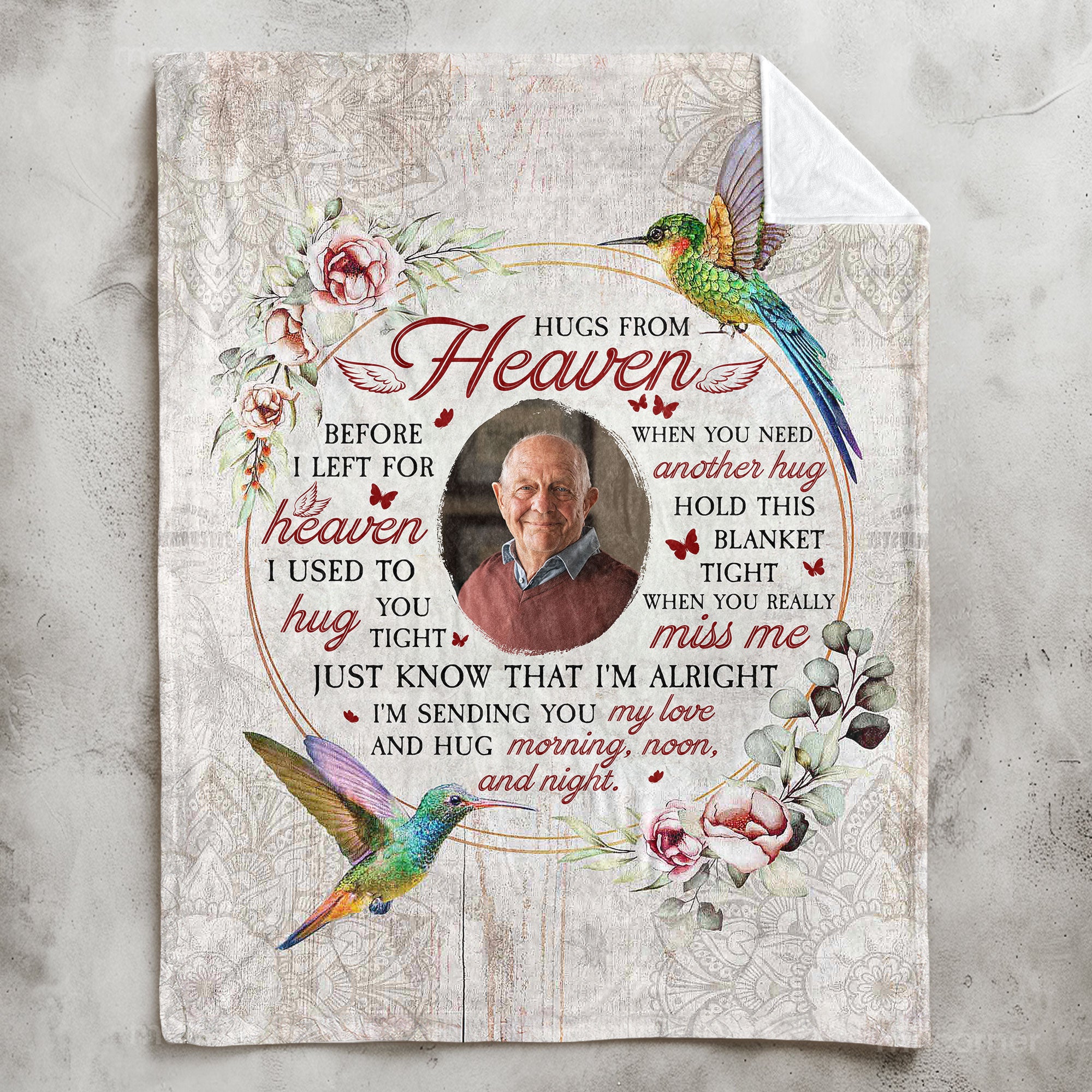 Before I Left For Heaven - Memorial Gift - Personalized Photo Blanket