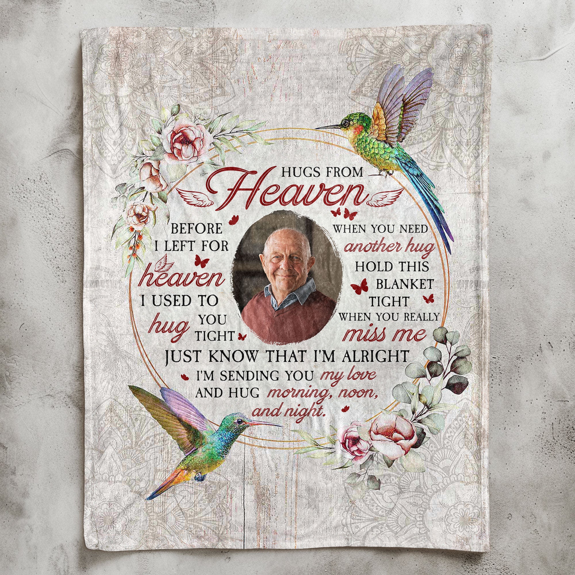 Before I Left For Heaven - Memorial Gift - Personalized Photo Blanket