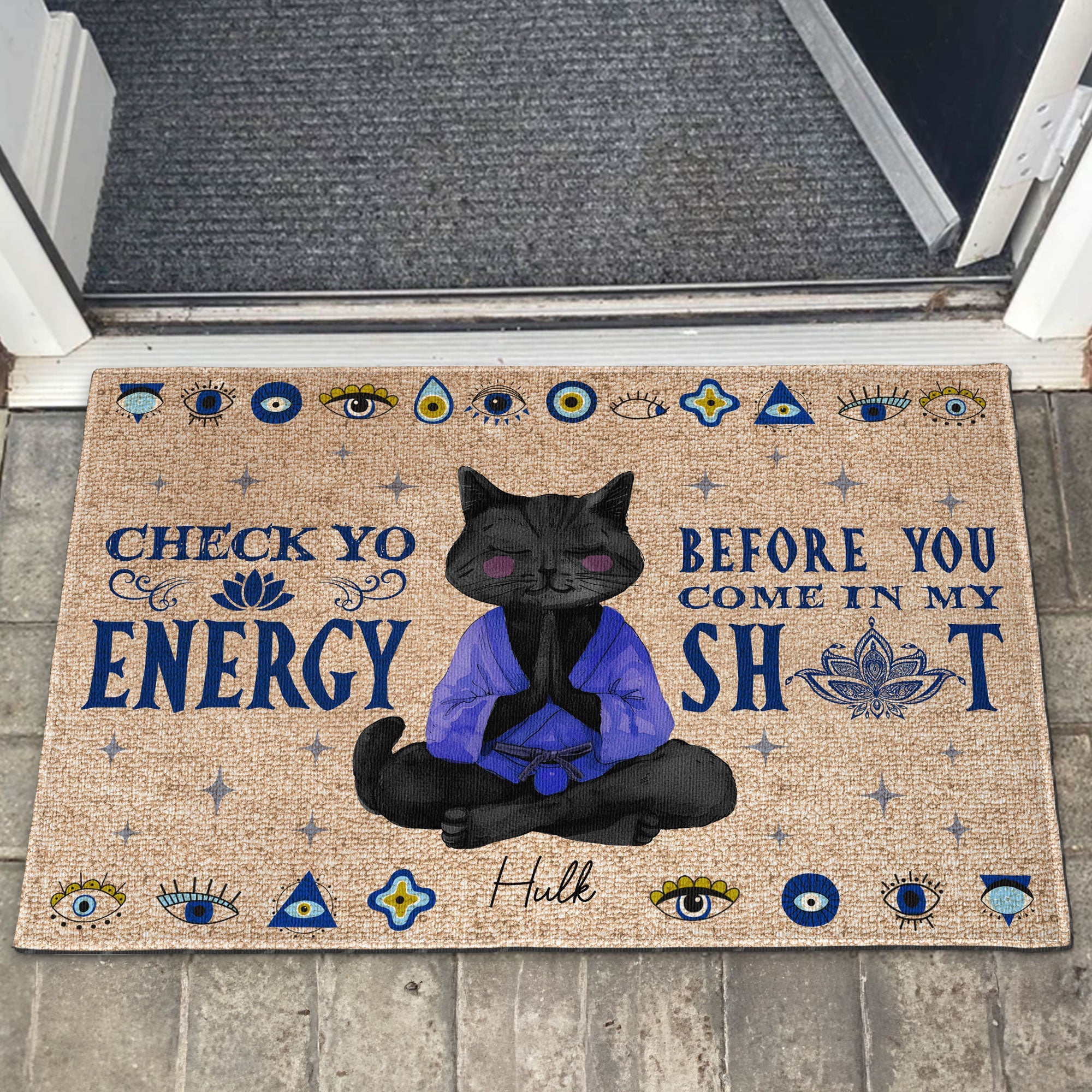 Before You Go In  - Personalized Doormat