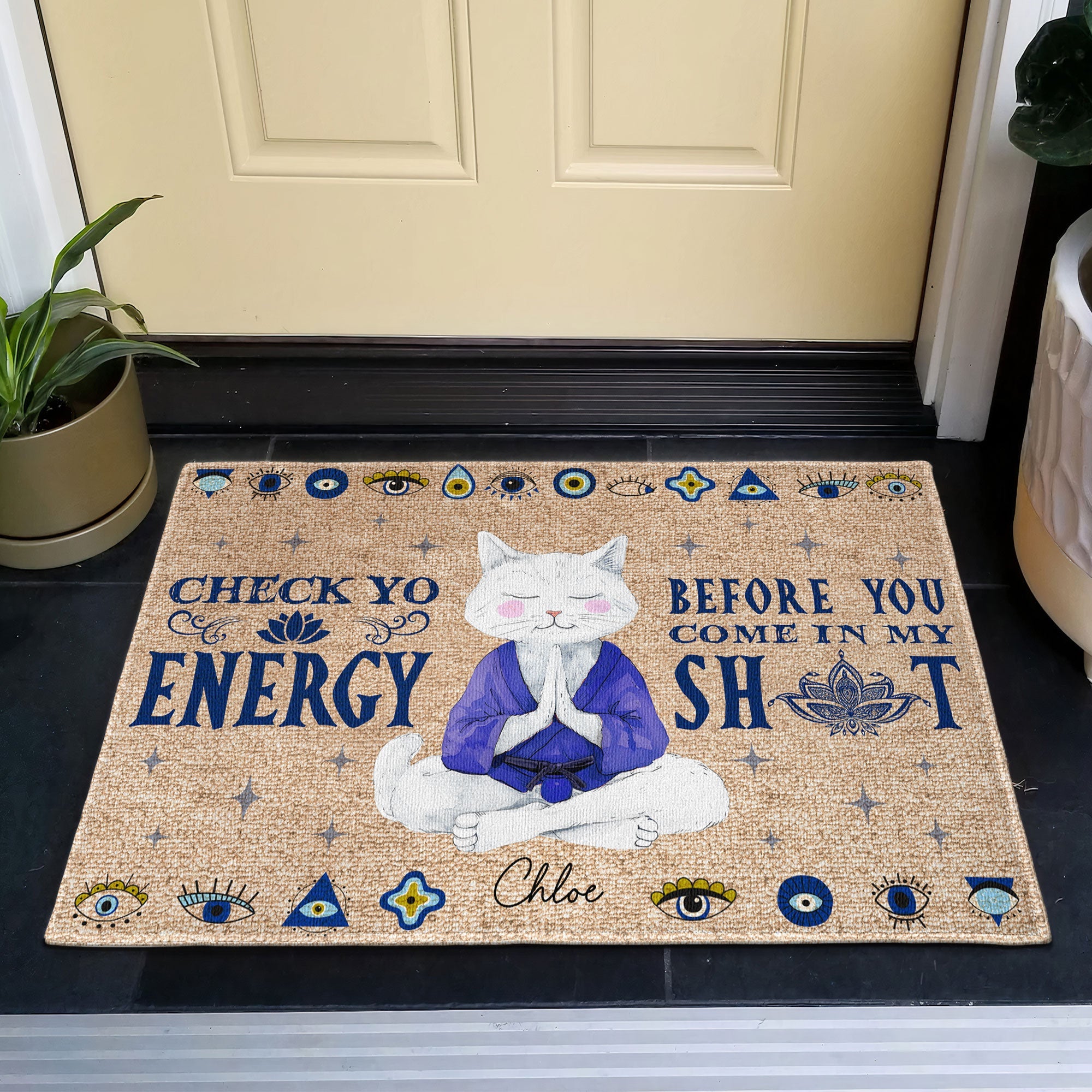 Before You Go In  - Personalized Doormat