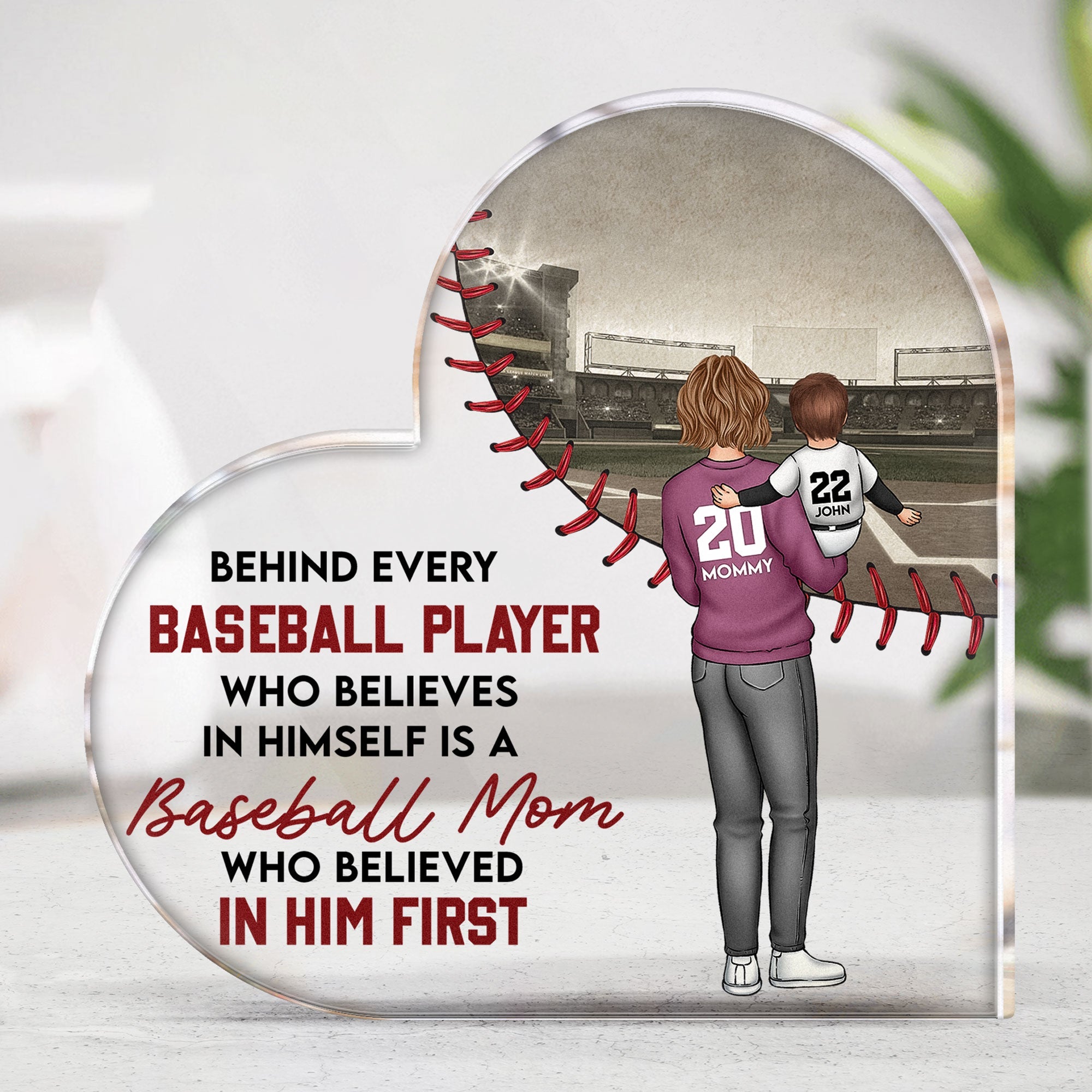 Behind Every Baseball Player - Personalized Acrylic Plaque