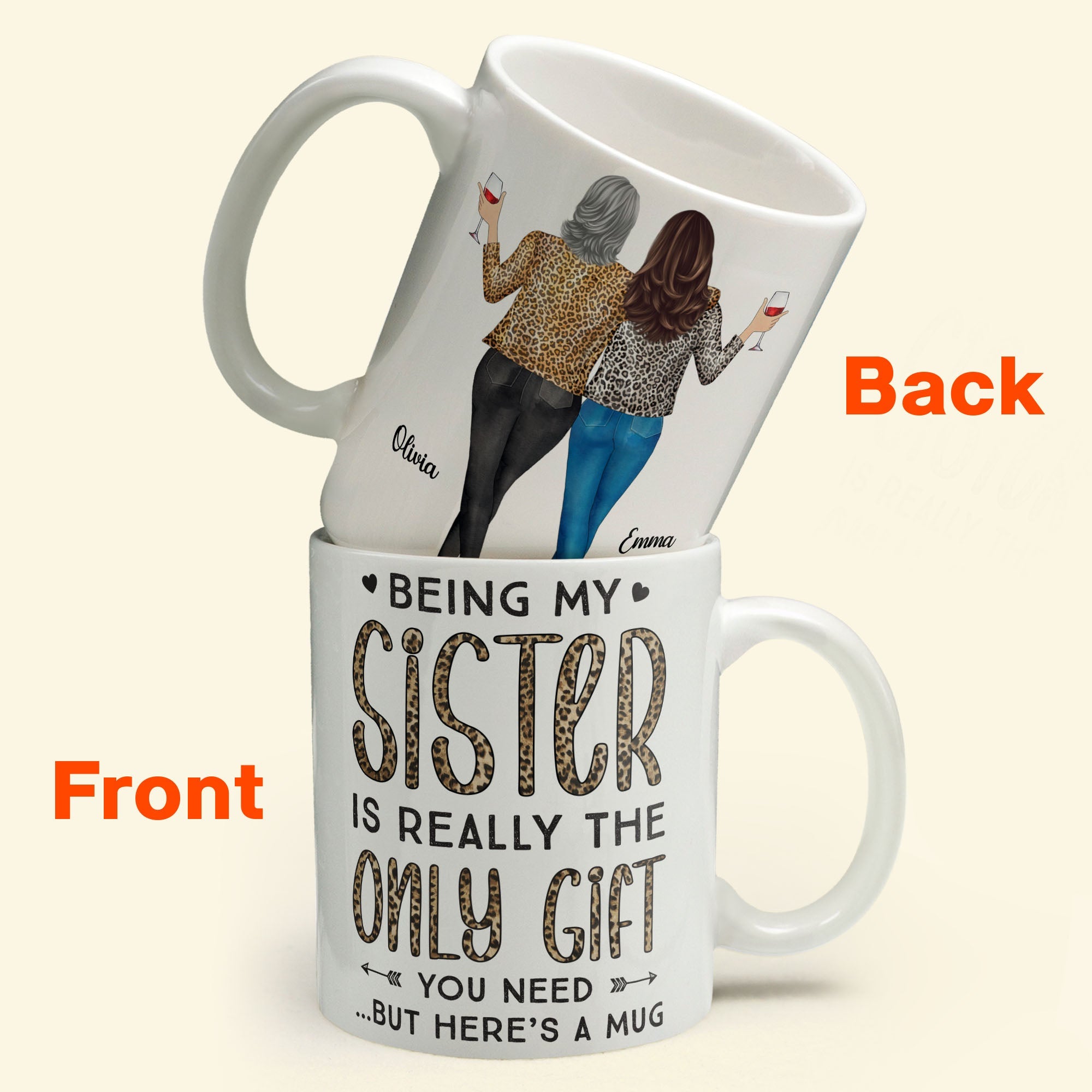 Being My Sister Is Really The Only Gift You Need - Personalized Mug - Christmas, Birthday Gift For Sister