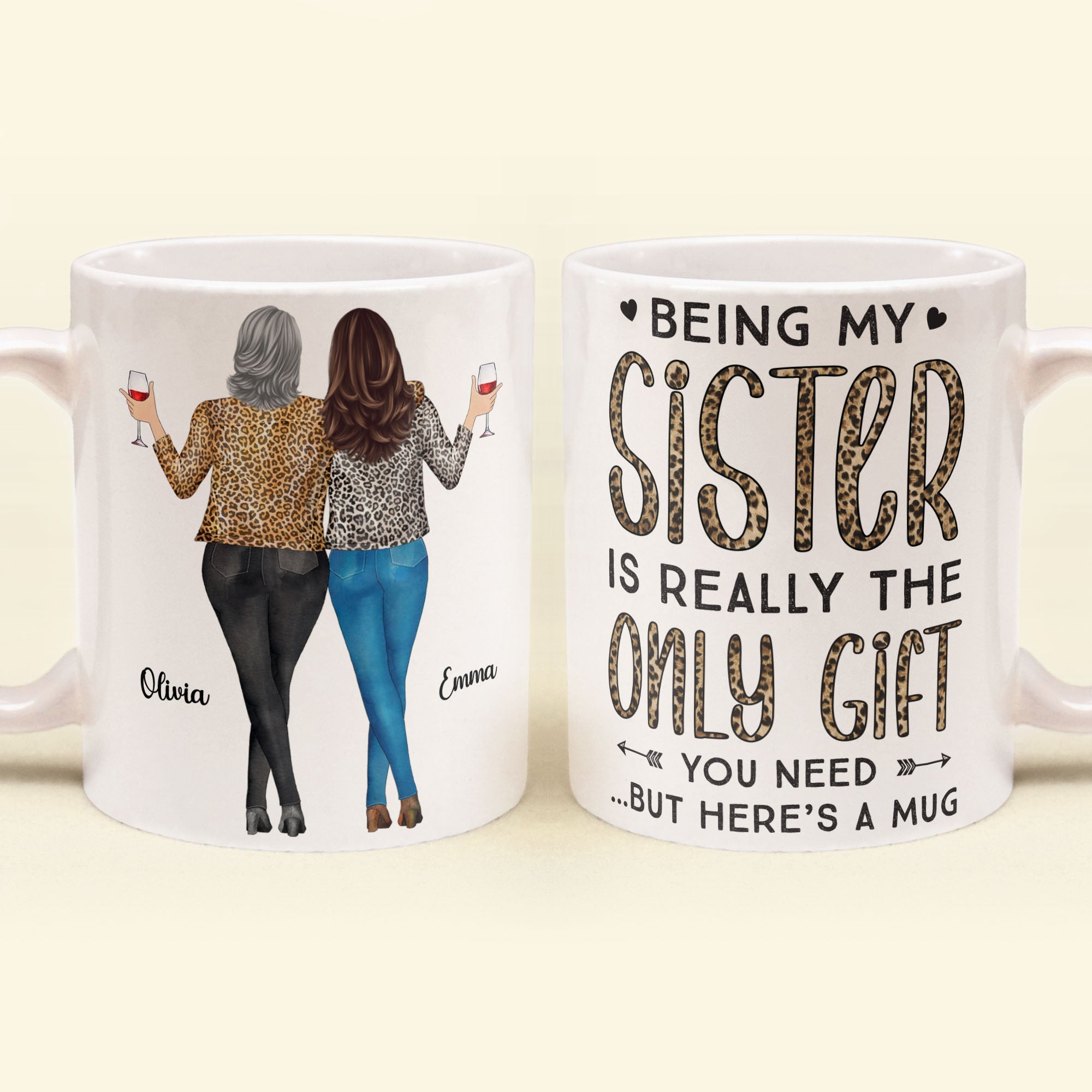 Being My Sister Is Really The Only Gift You Need - Personalized Mug - Christmas, Birthday Gift For Sister