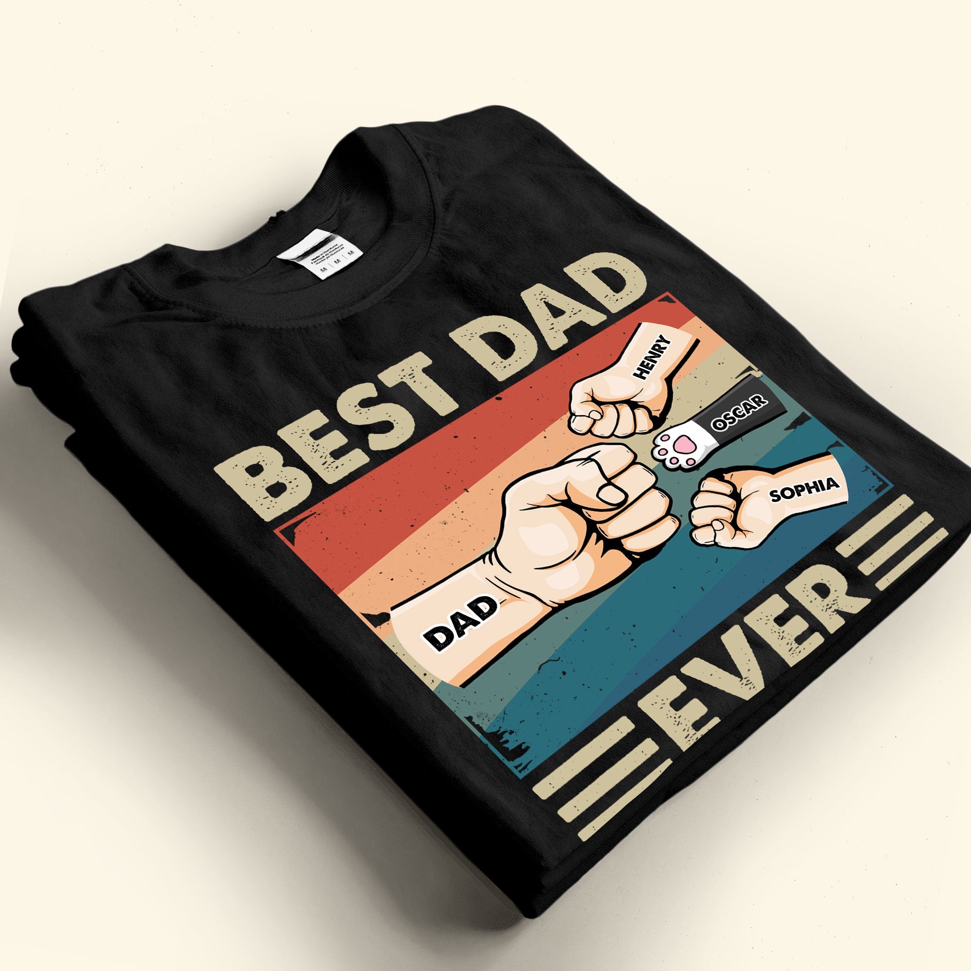 Best Dad Ever - Cartoon Version - Personalized Shirt