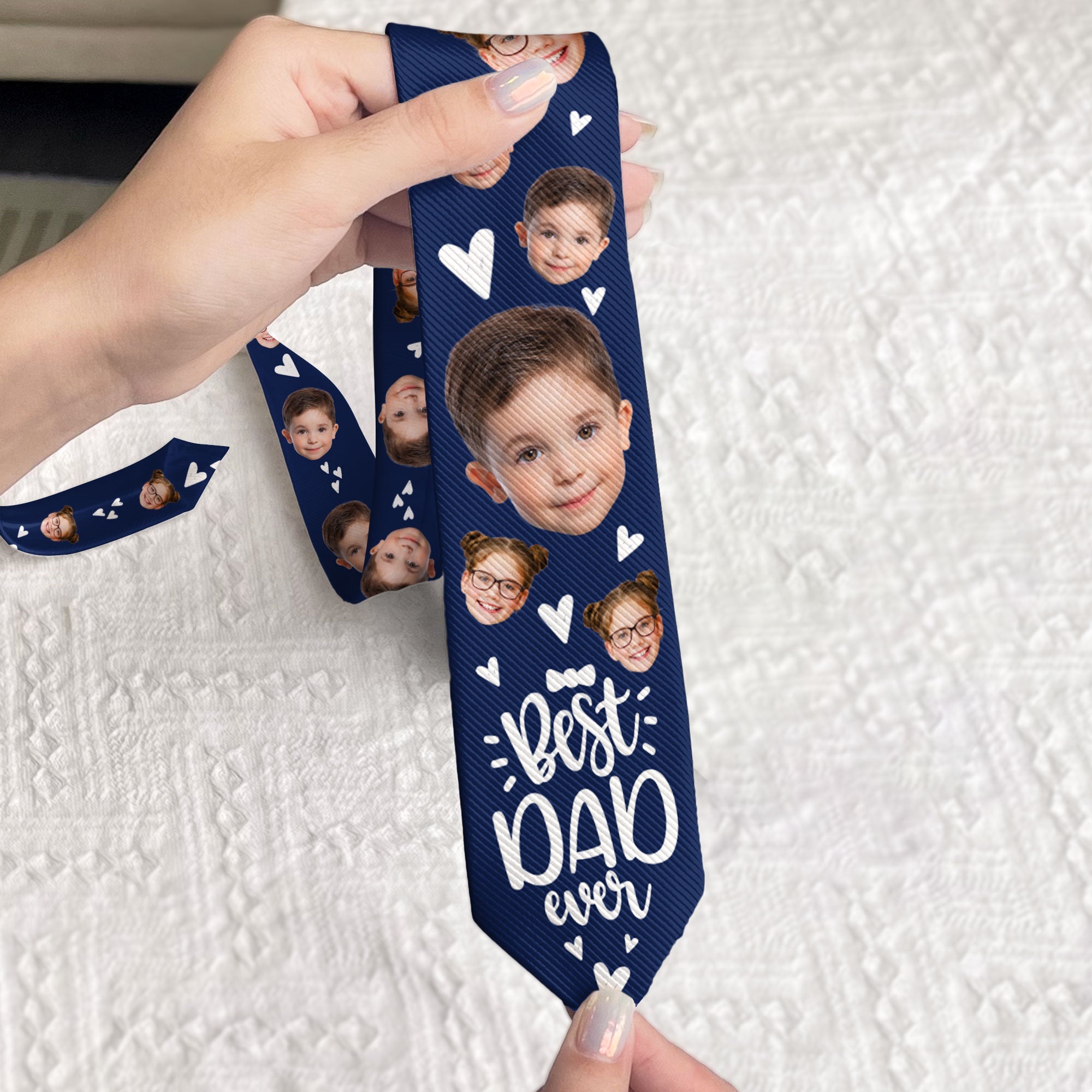 Best Dad Ever - Custom Photo Tie