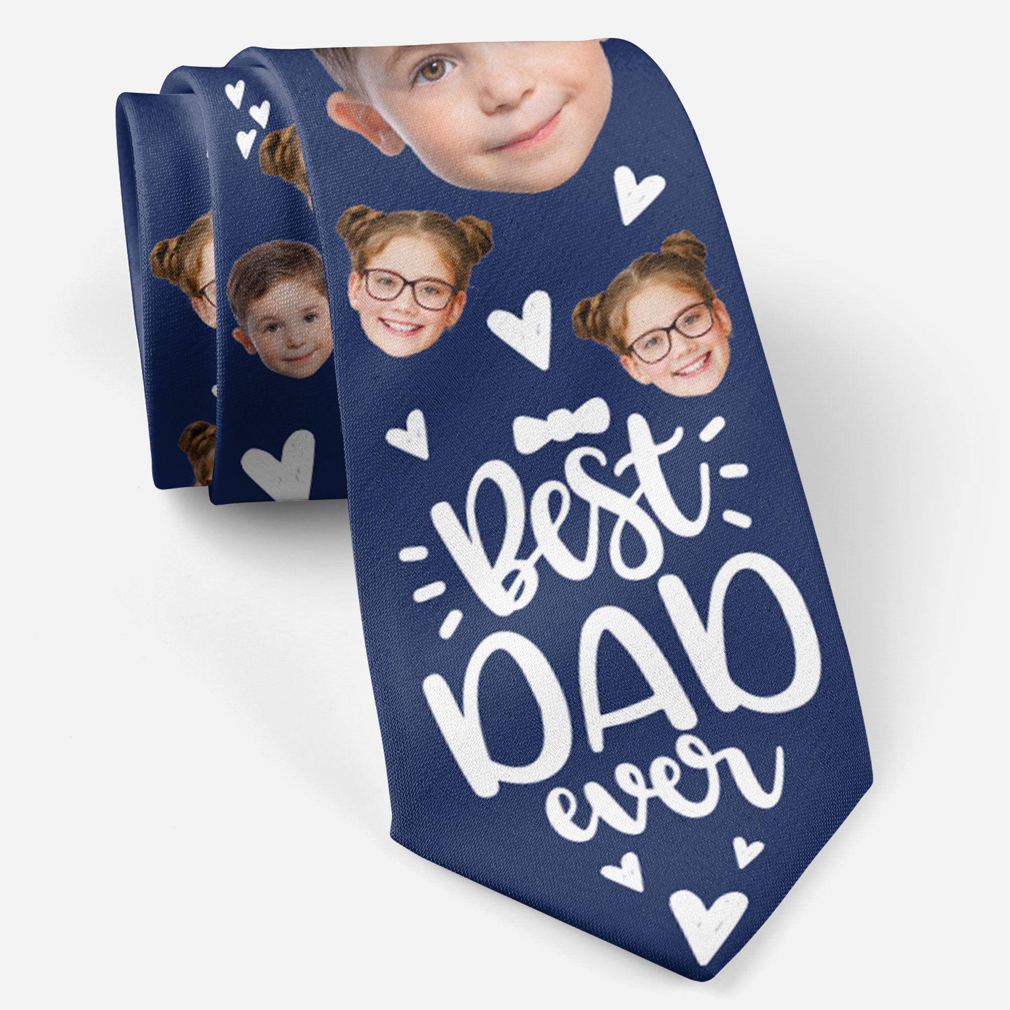 Best Dad Ever - Custom Photo Tie