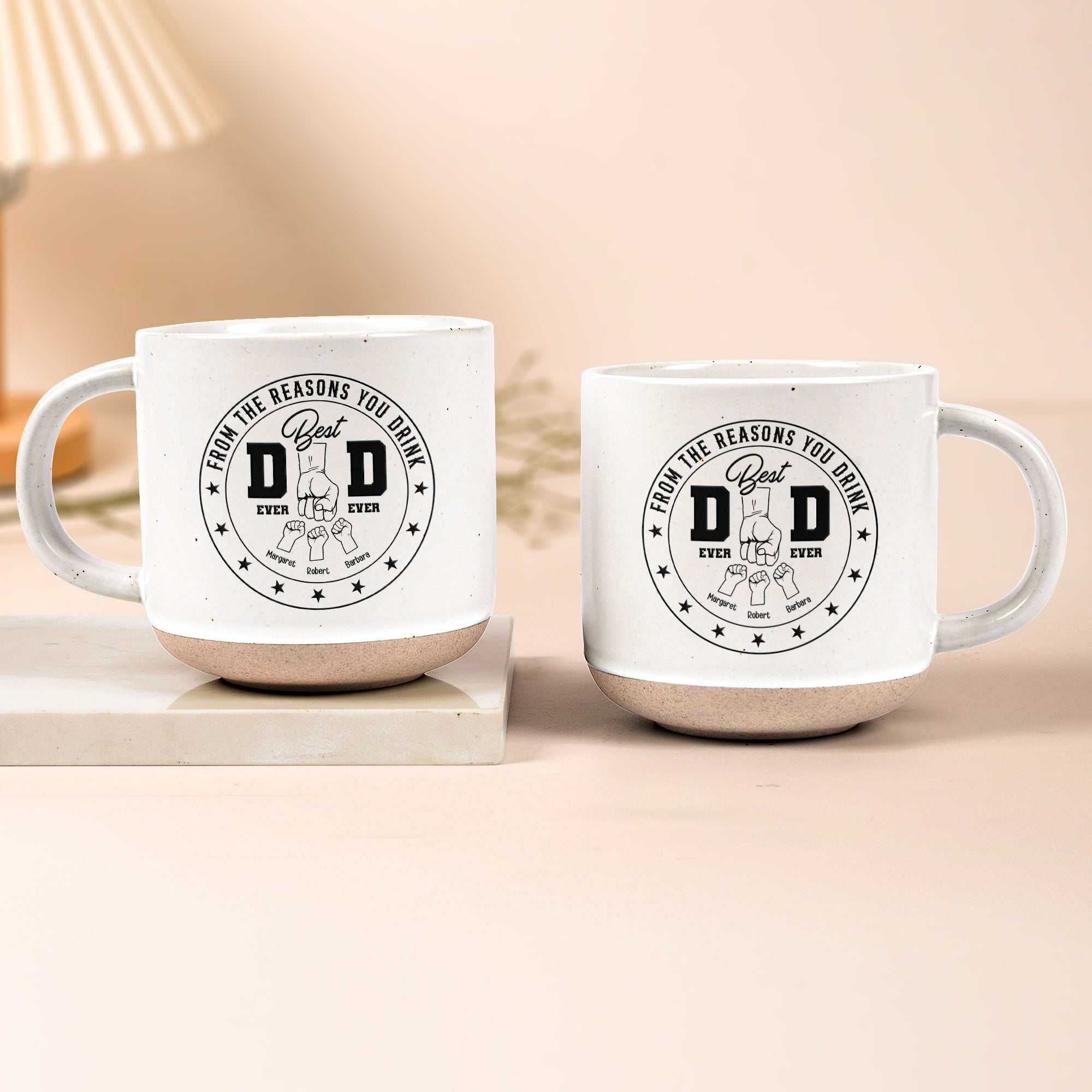 Best Dad Ever Ever From The Reasons You Drink - Personalized Pottery Mug