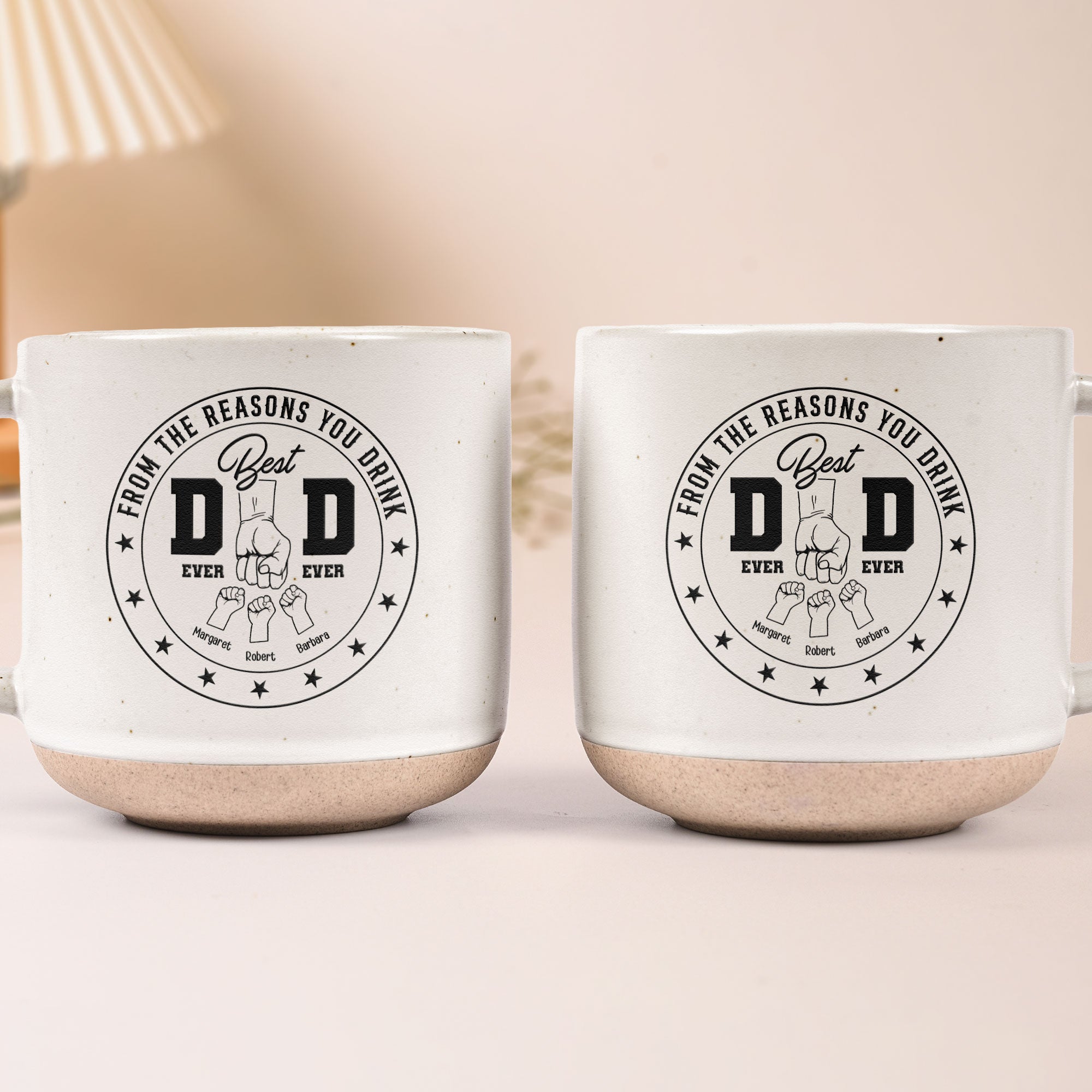 Best Dad Ever Ever From The Reasons You Drink - Personalized Pottery Mug