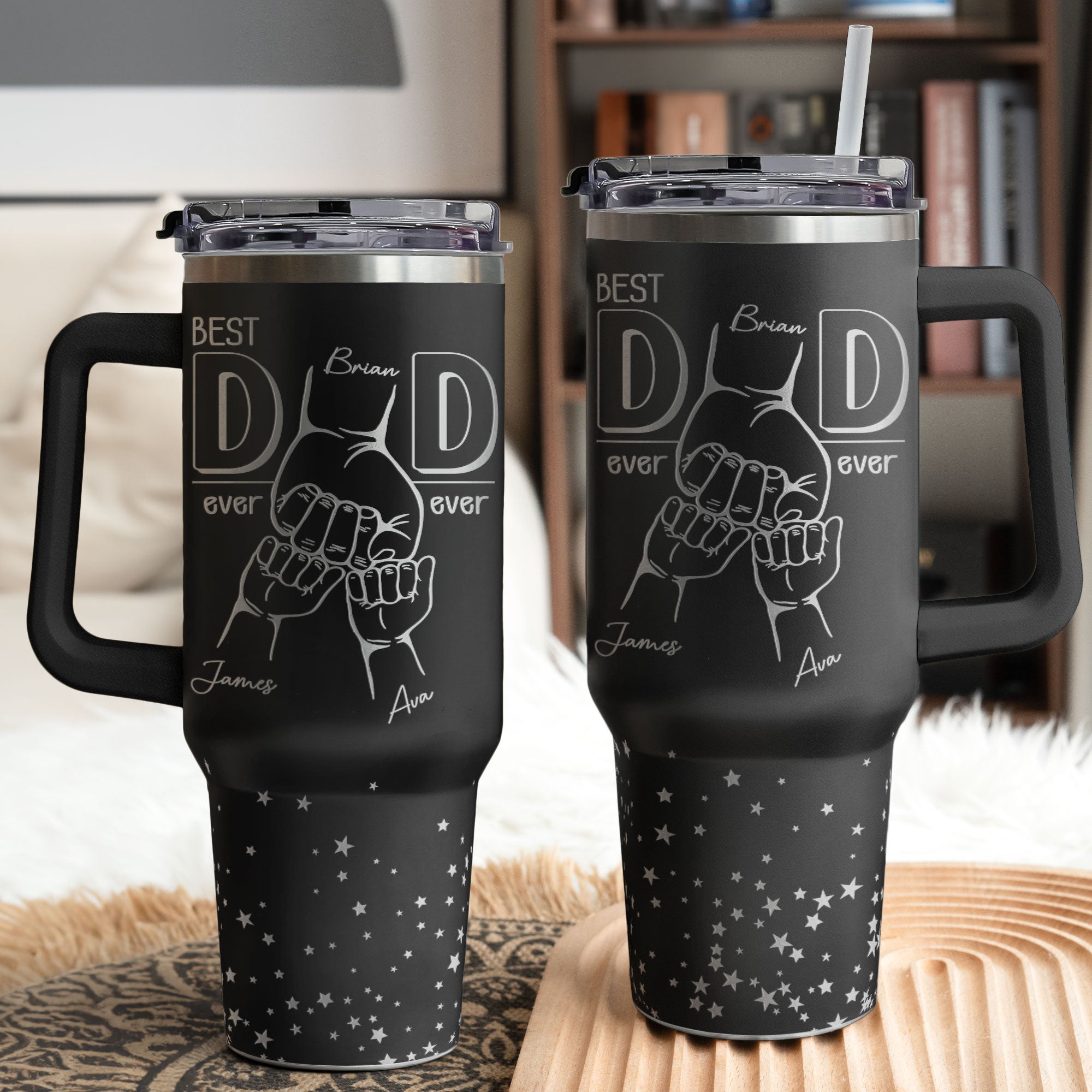 Best Dad Ever Ever - Personalized Engraved 40oz Tumbler