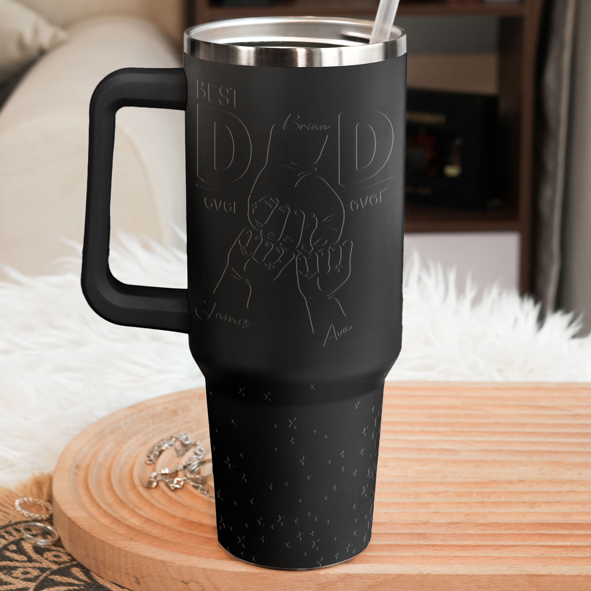 Best Dad Ever Ever - Personalized Engraved 40oz Tumbler