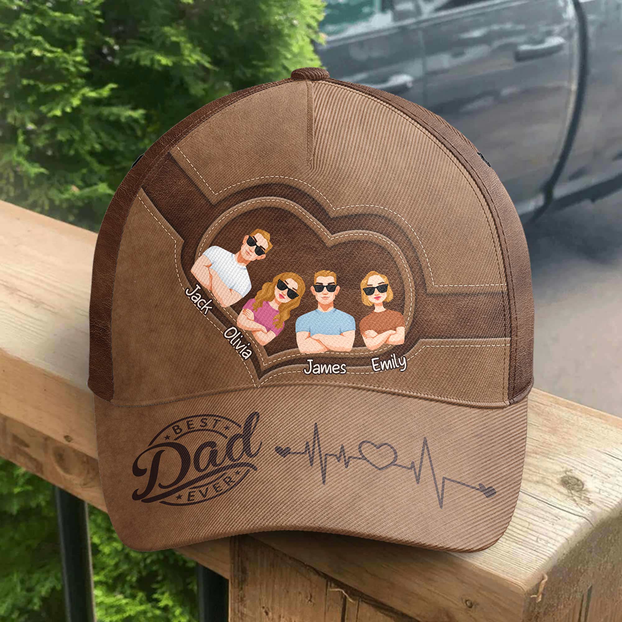 Best Dad Ever - Father's Day Gift Ideas From Daughter, Son - Personalized Classic Cap