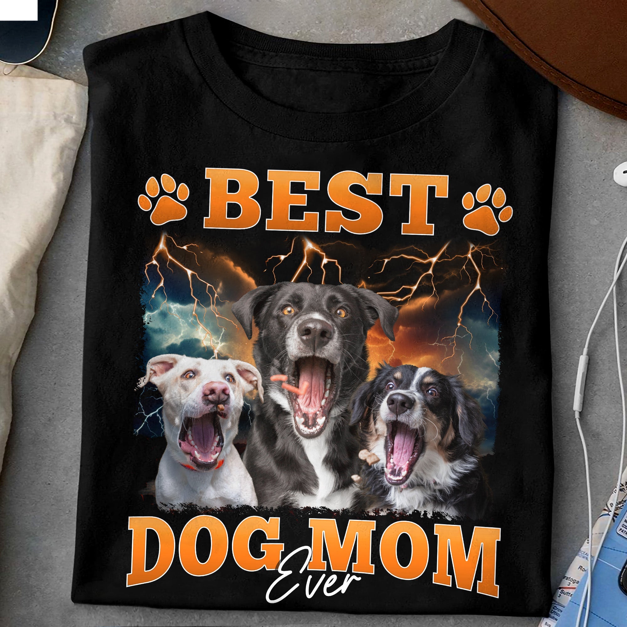 Best Dog Mom Ever - Personalized Photo Shirt