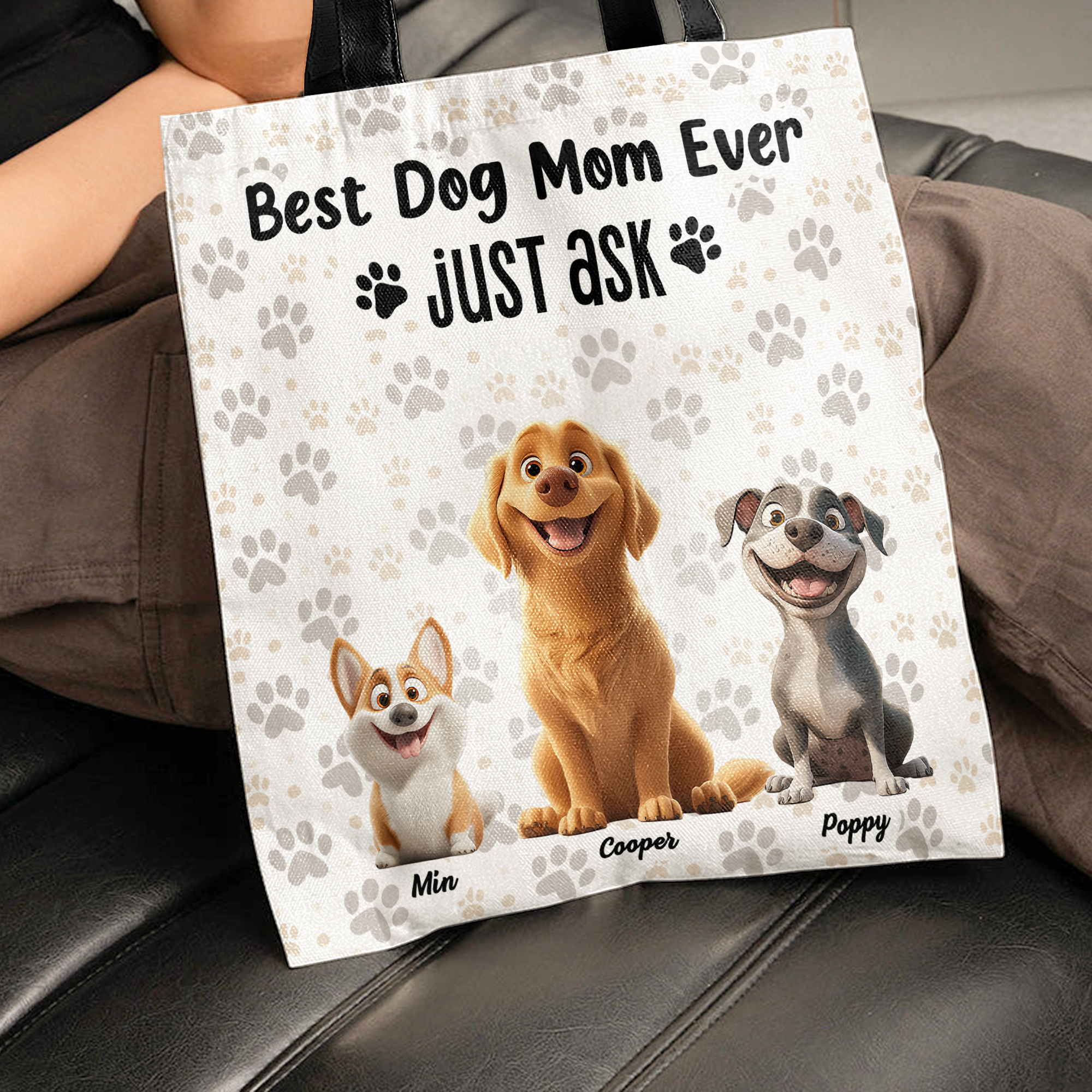 Best Dog Mom Ever - Personalized Tote Bag