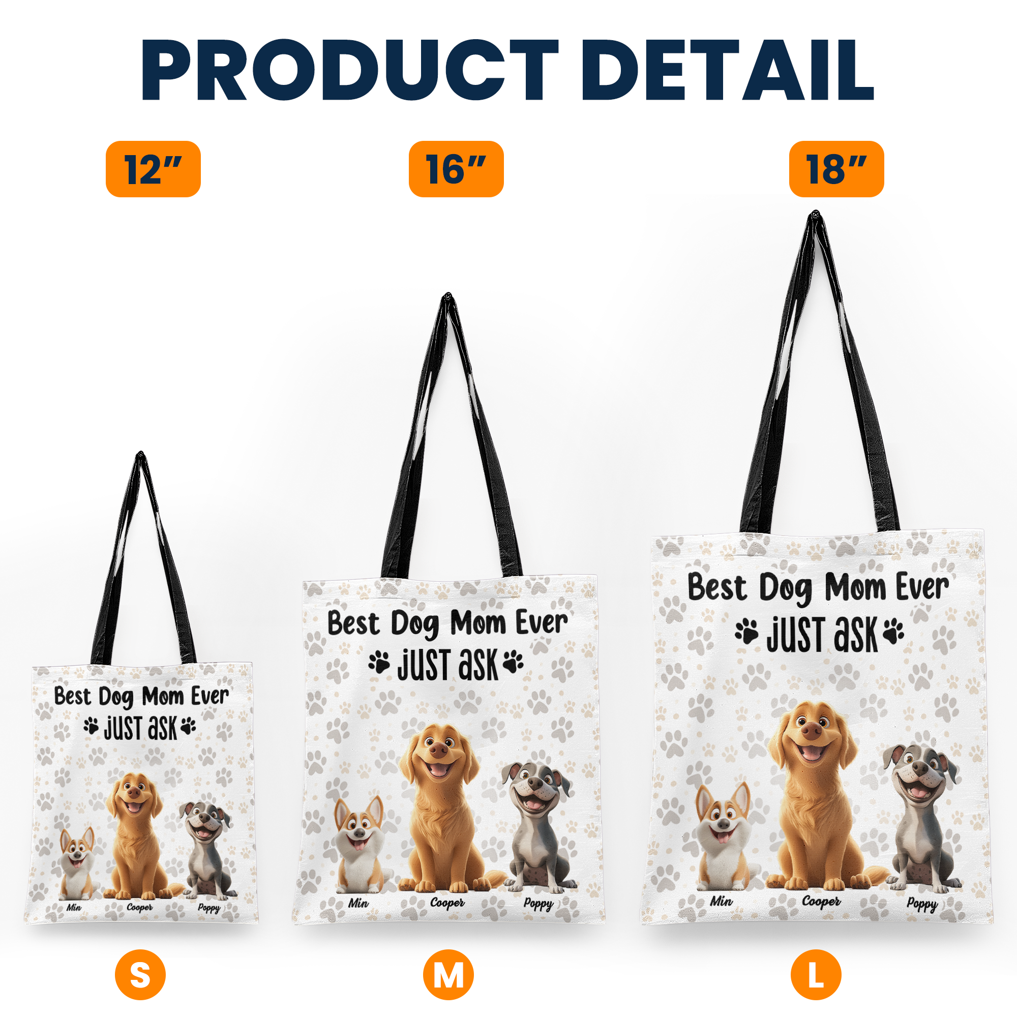 Best Dog Mom Ever - Personalized Tote Bag