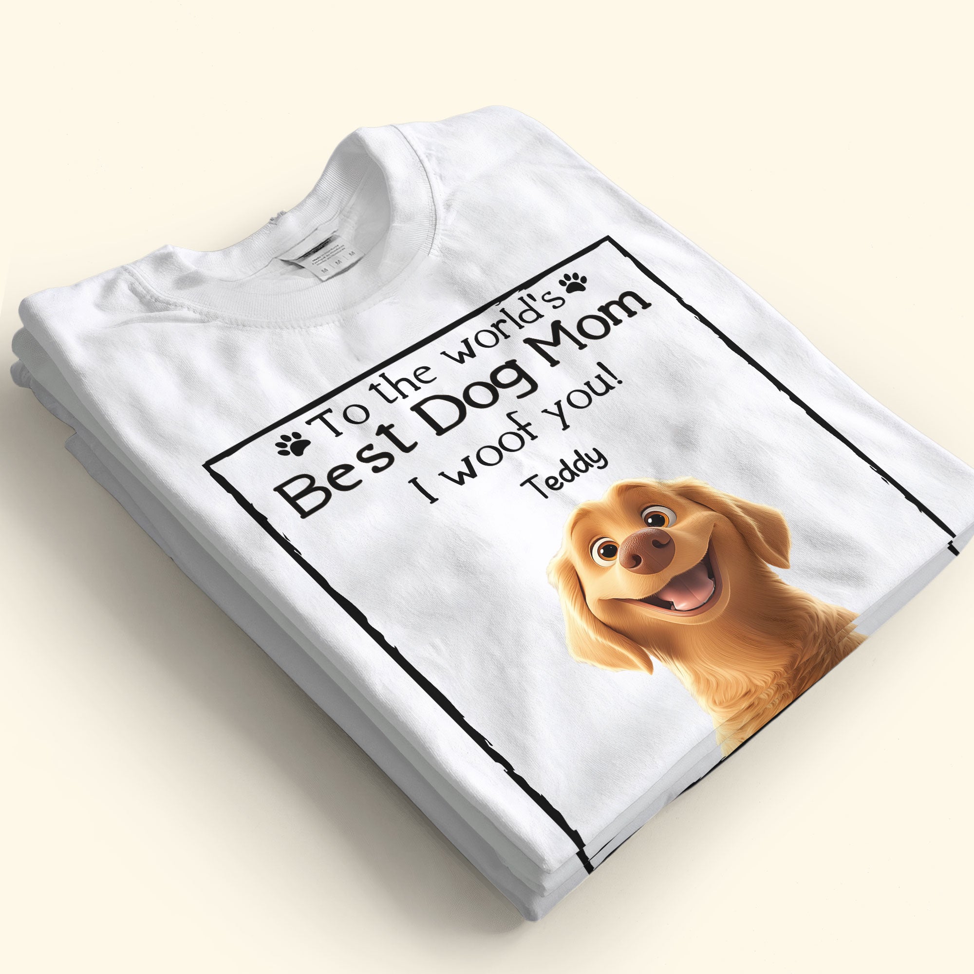 Best Dog Mom I Woof You - Personalized Shirt