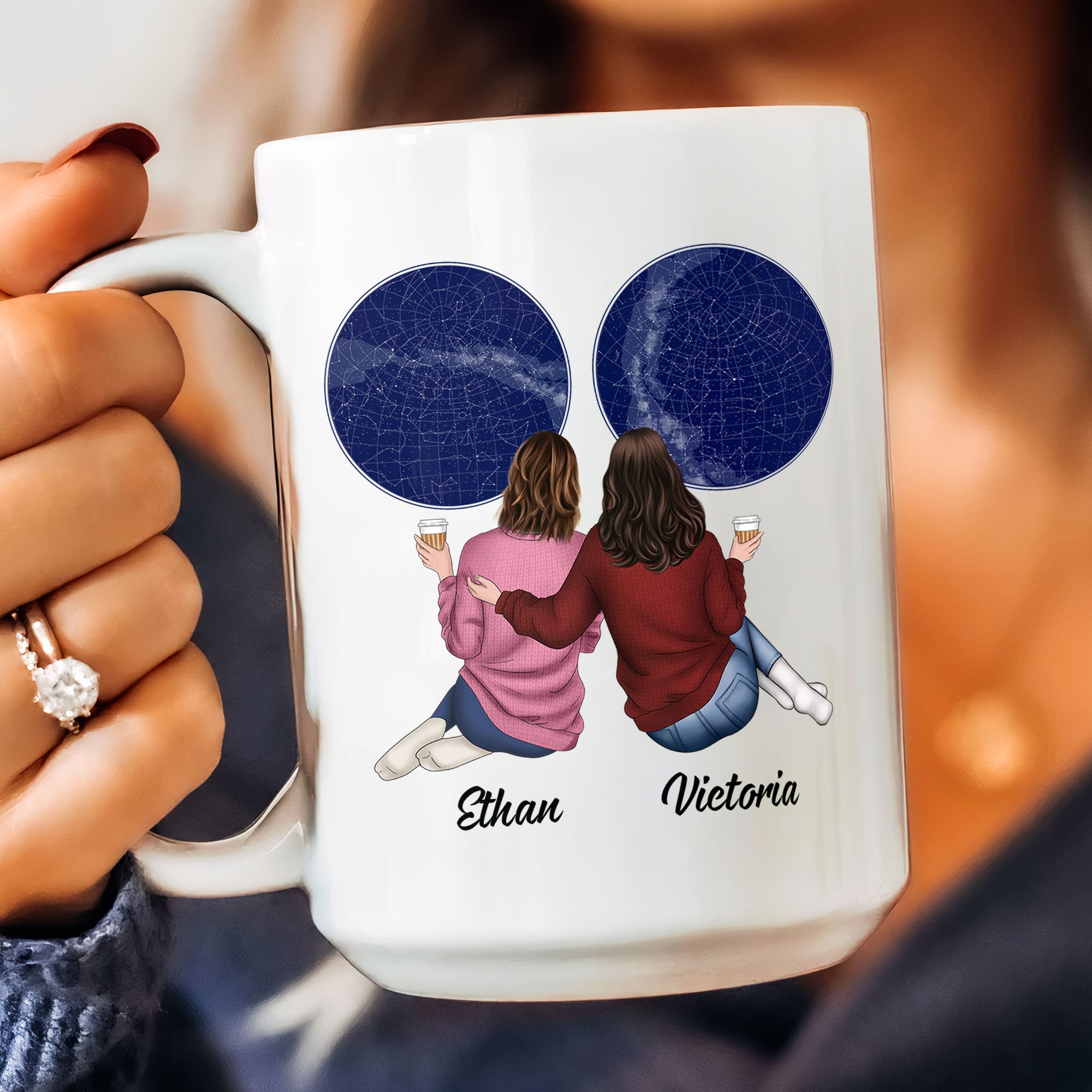 Best Friends Are Like Stars - Personalized Mug