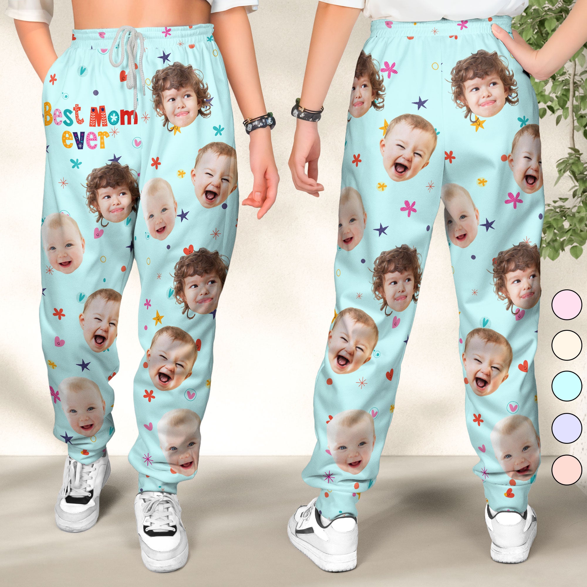 Best Mom Ever - Personalized Photo Sweatpants