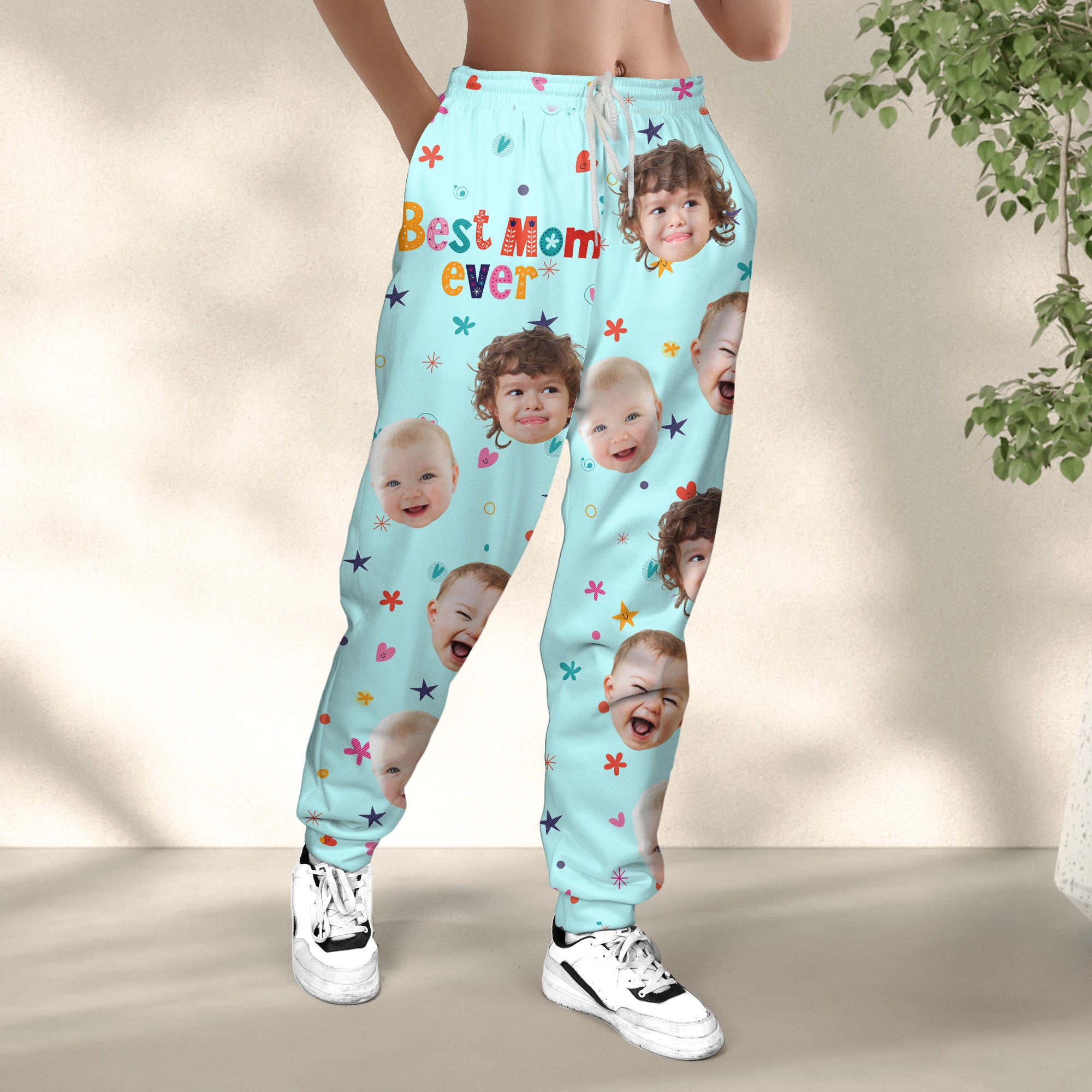 Best Mom Ever - Personalized Photo Sweatpants