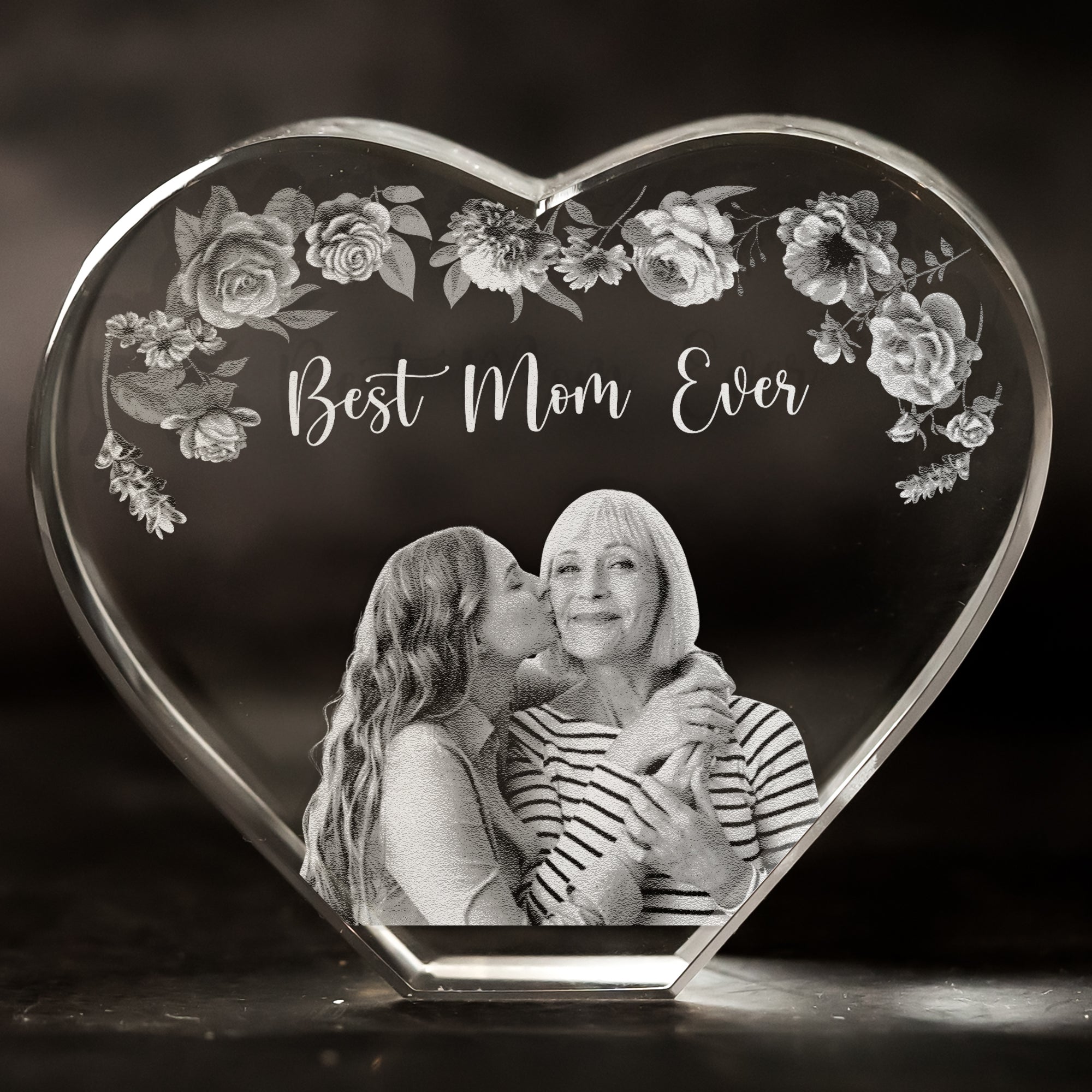 Best Mom Ever Custom Photo - Custom 3D Crystal Photo