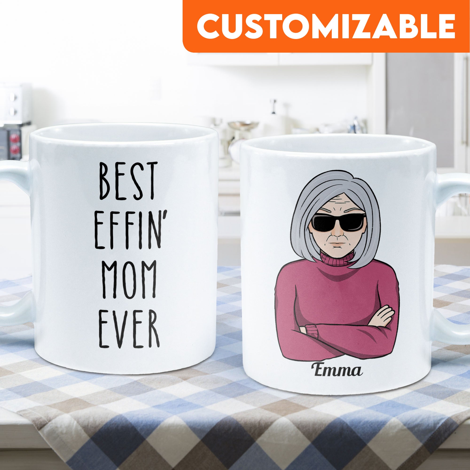 Best Mom Ever - Personalized Mug - Birthday, Christmas Gift For Mom, Mama, Mother