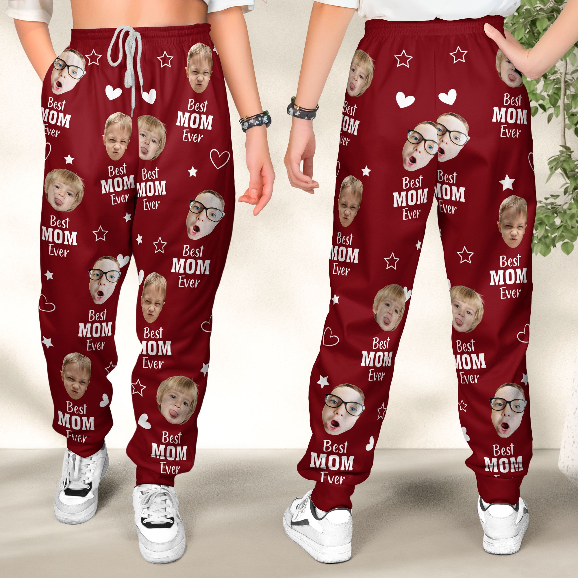 Best Mom Ever - Personalized Photo Sweatpants