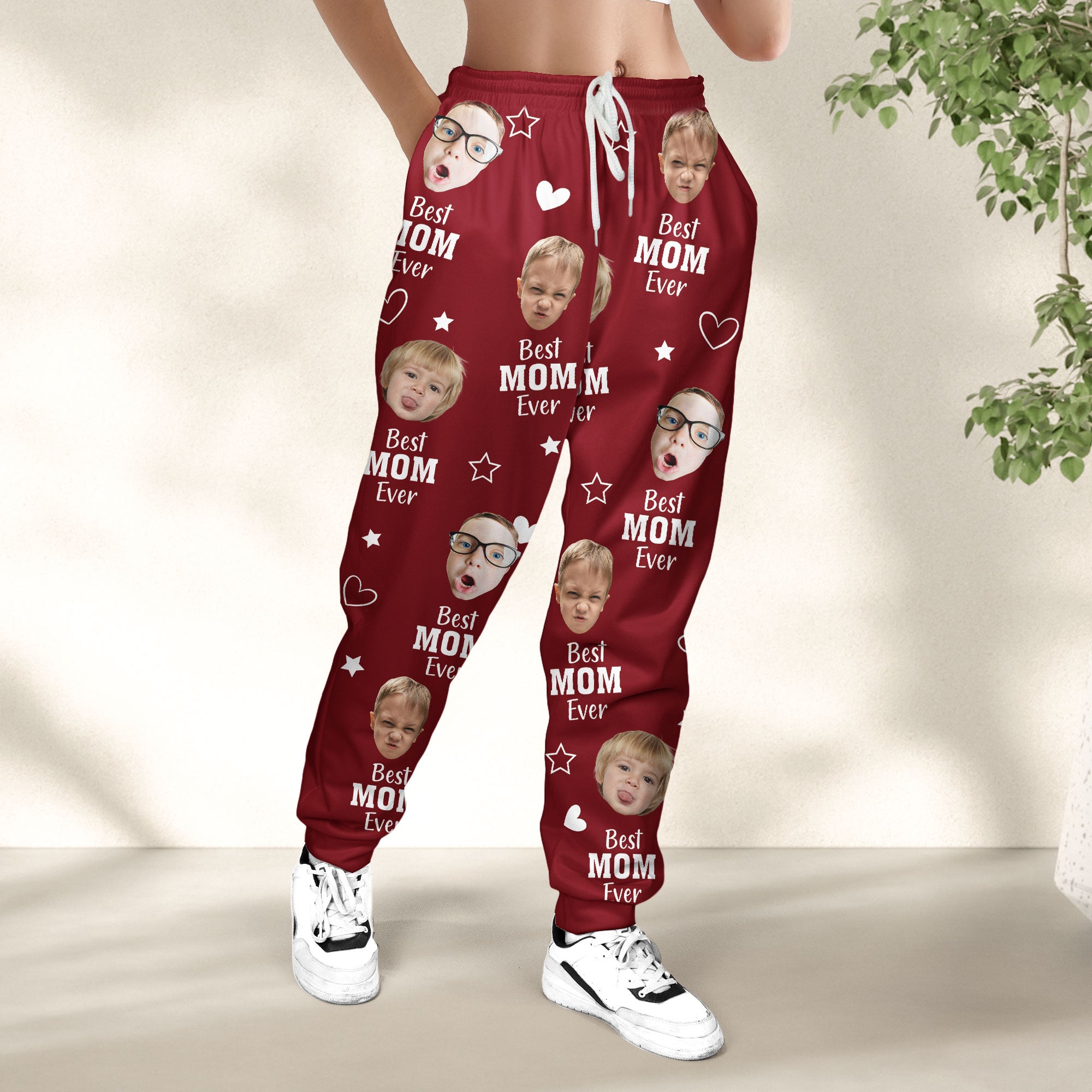 Best Mom Ever - Personalized Photo Sweatpants