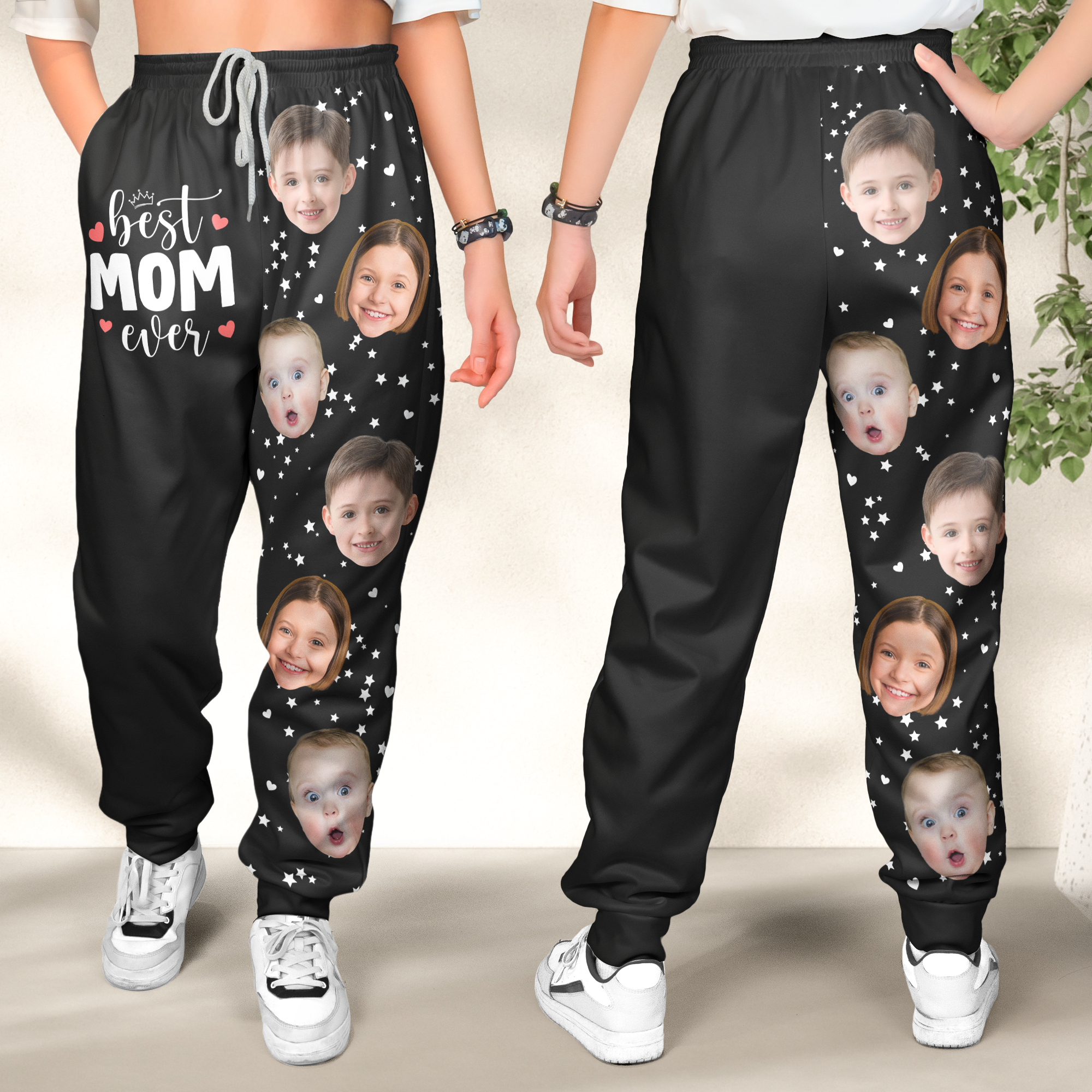 Best Mom Ever, Best Dad Ever - Personalized Photo Sweatpants