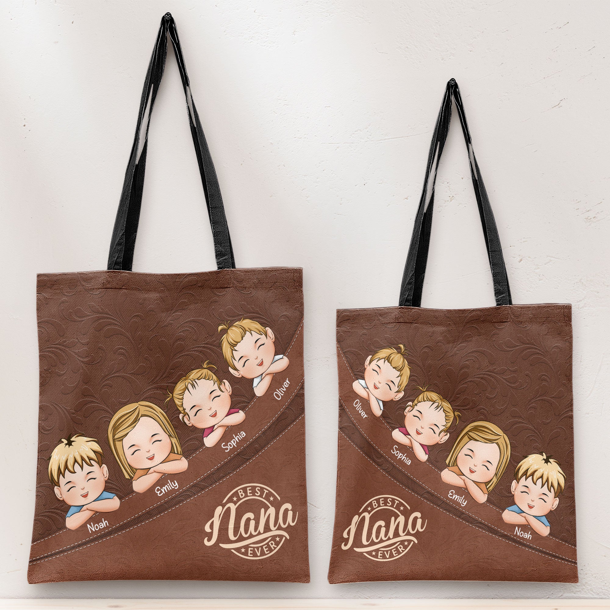 Best Nana Ever Custom Cute Kids - Personalized Tote Bag